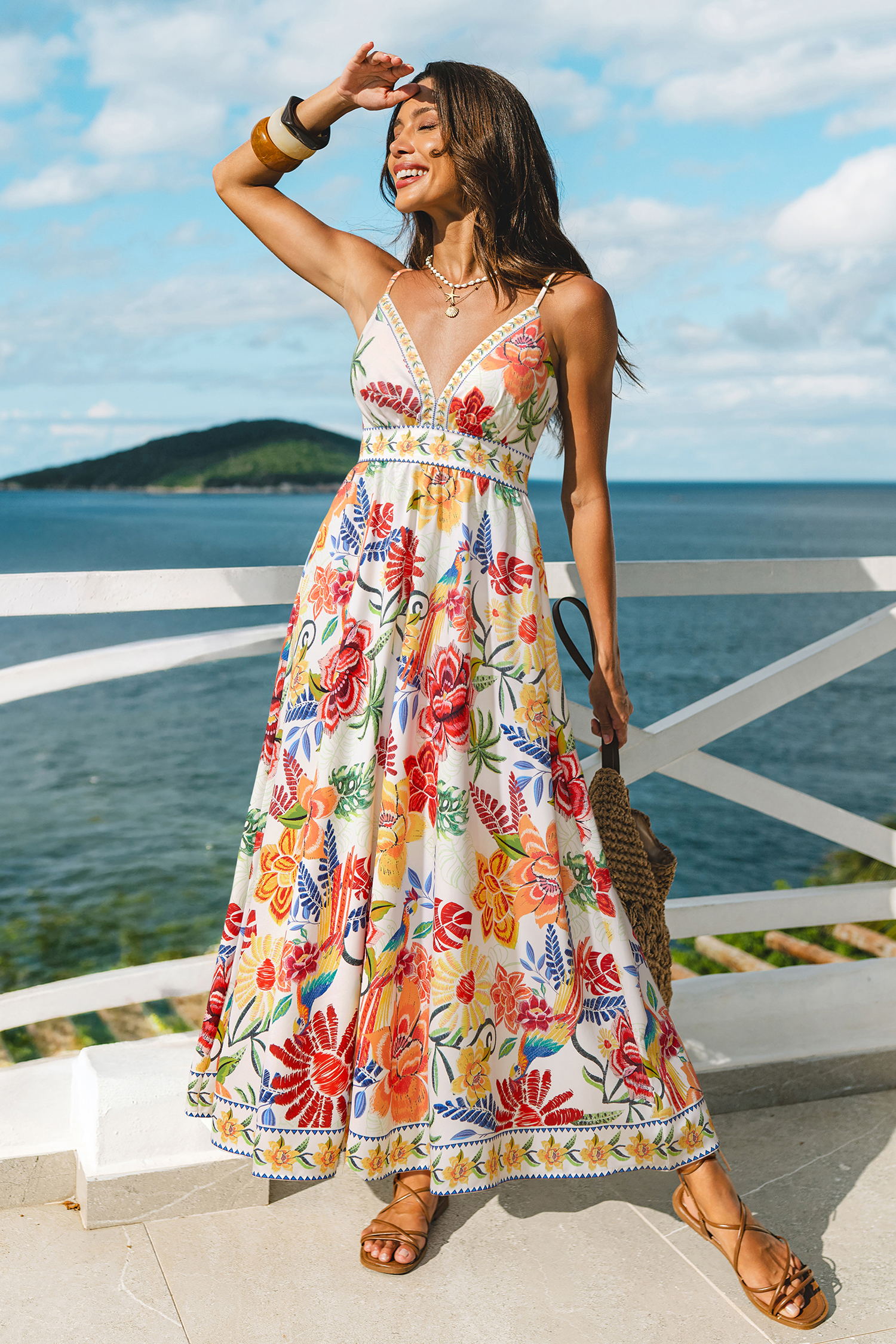 Vestido largo floral Born to Be Bold