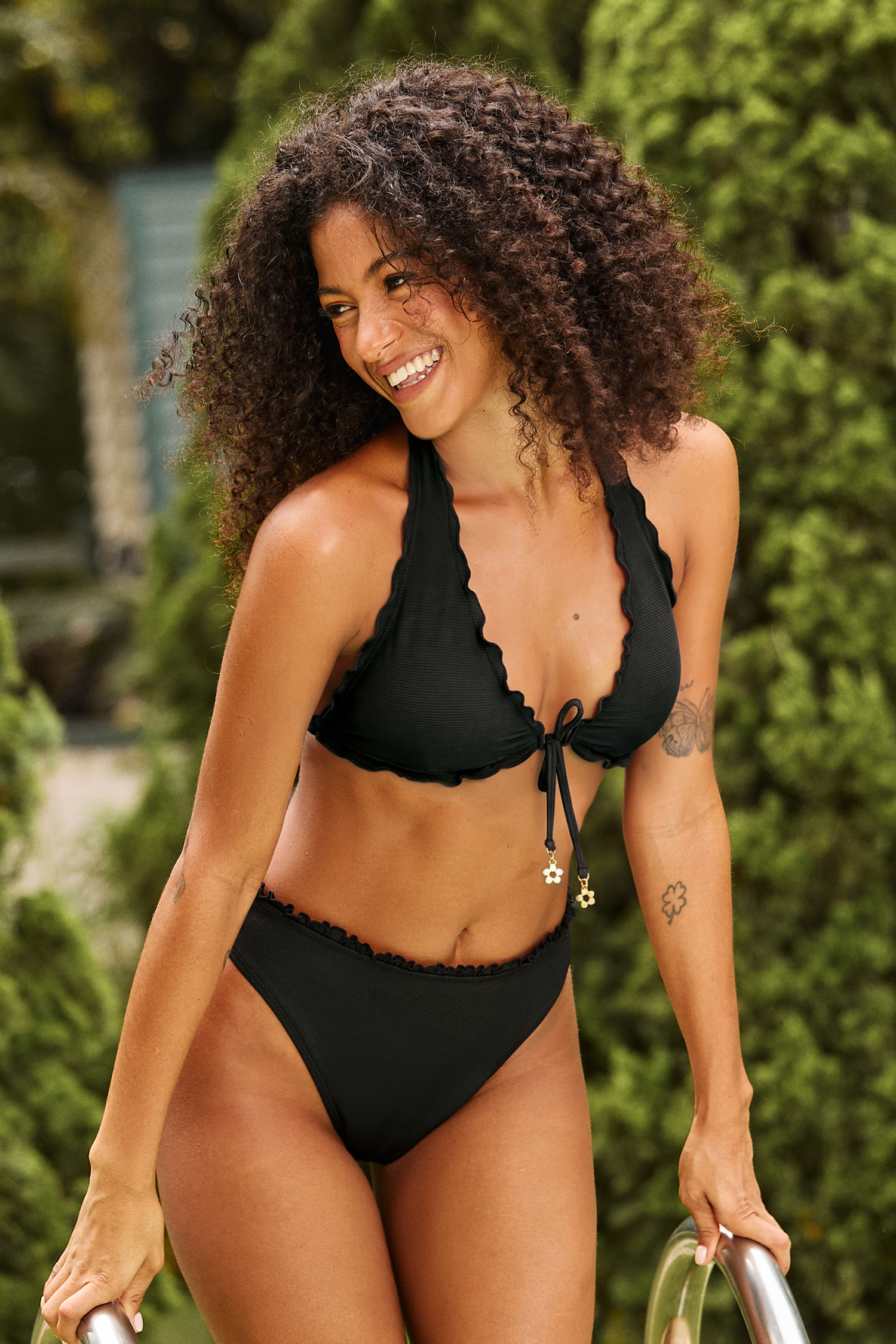 No Strings Black Bikini Set