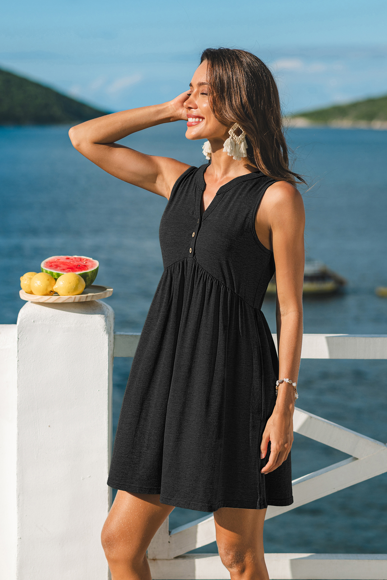 Don’t Think Twice Black Mini Dress