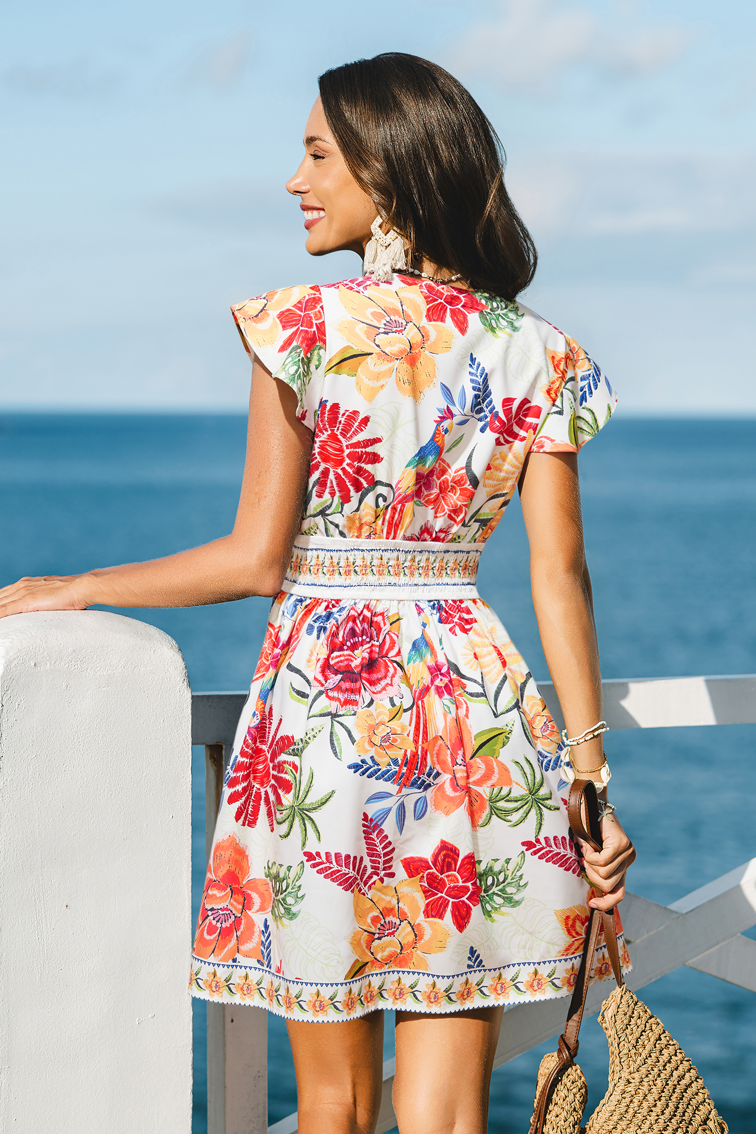 Take the Long Way Tropical Mini Dress