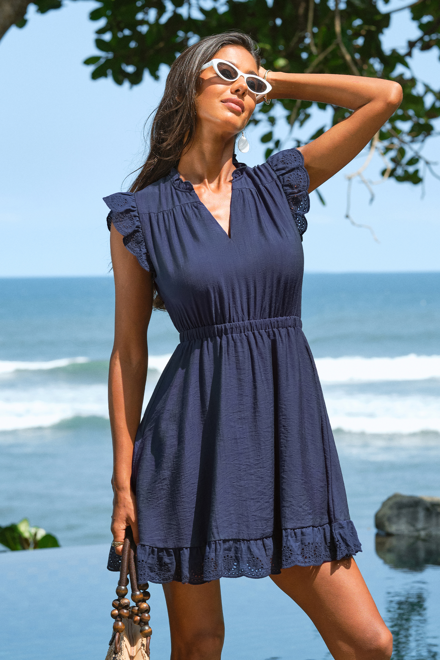 Morning Ferry Blue Mini Dress