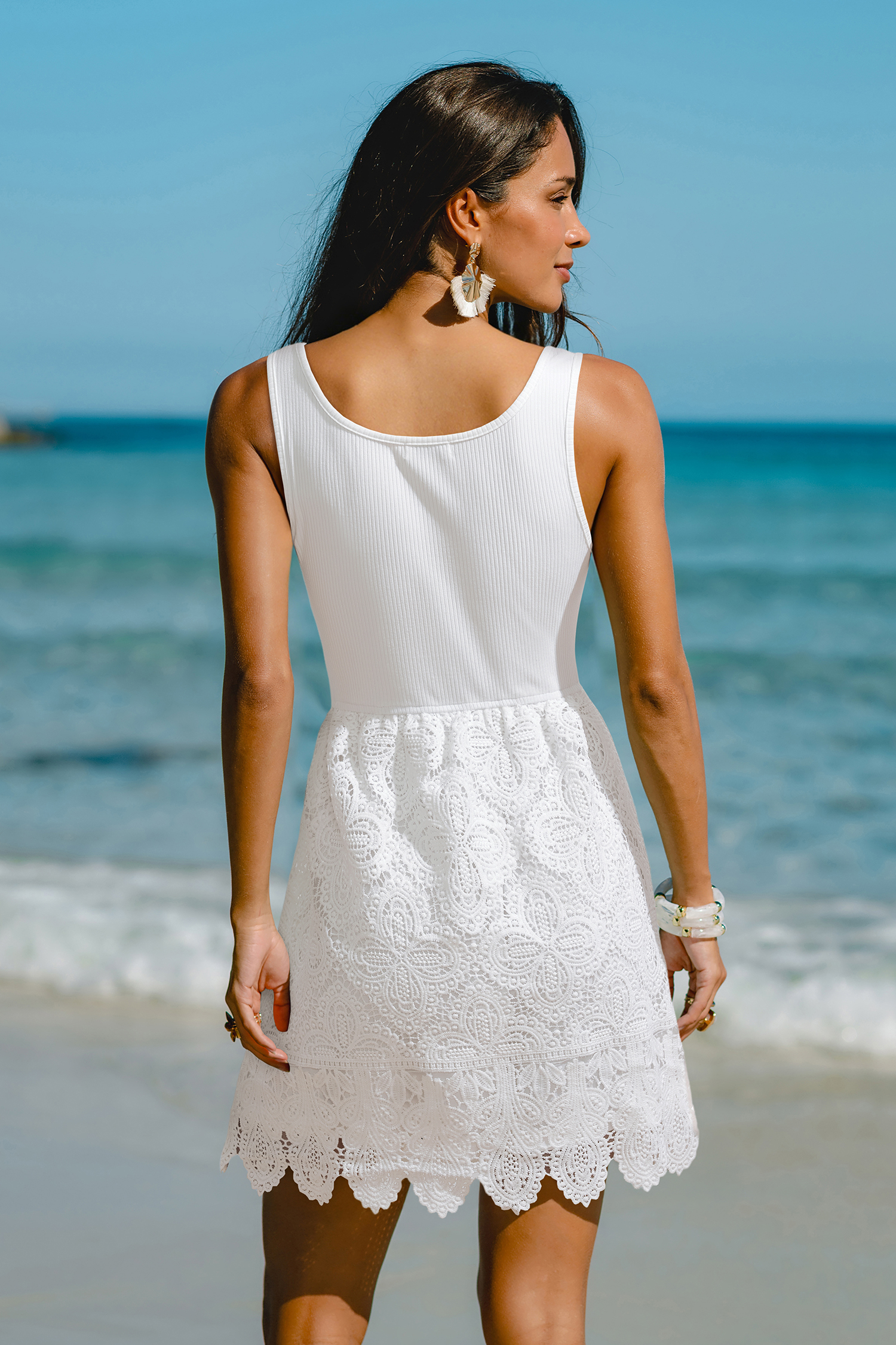 Whimsy White Mini Dress