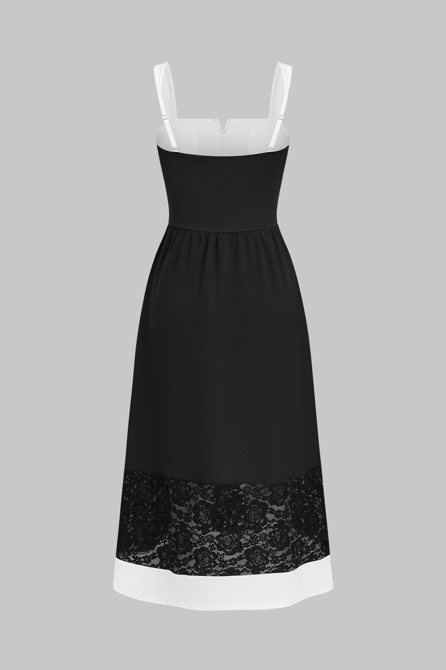 Robe midi colorblock à col cranté et gaine intégrée