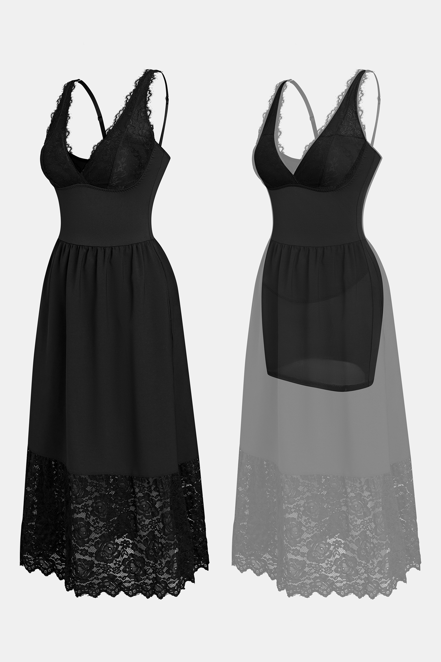 Somewhere Fancy Black Midi Dress