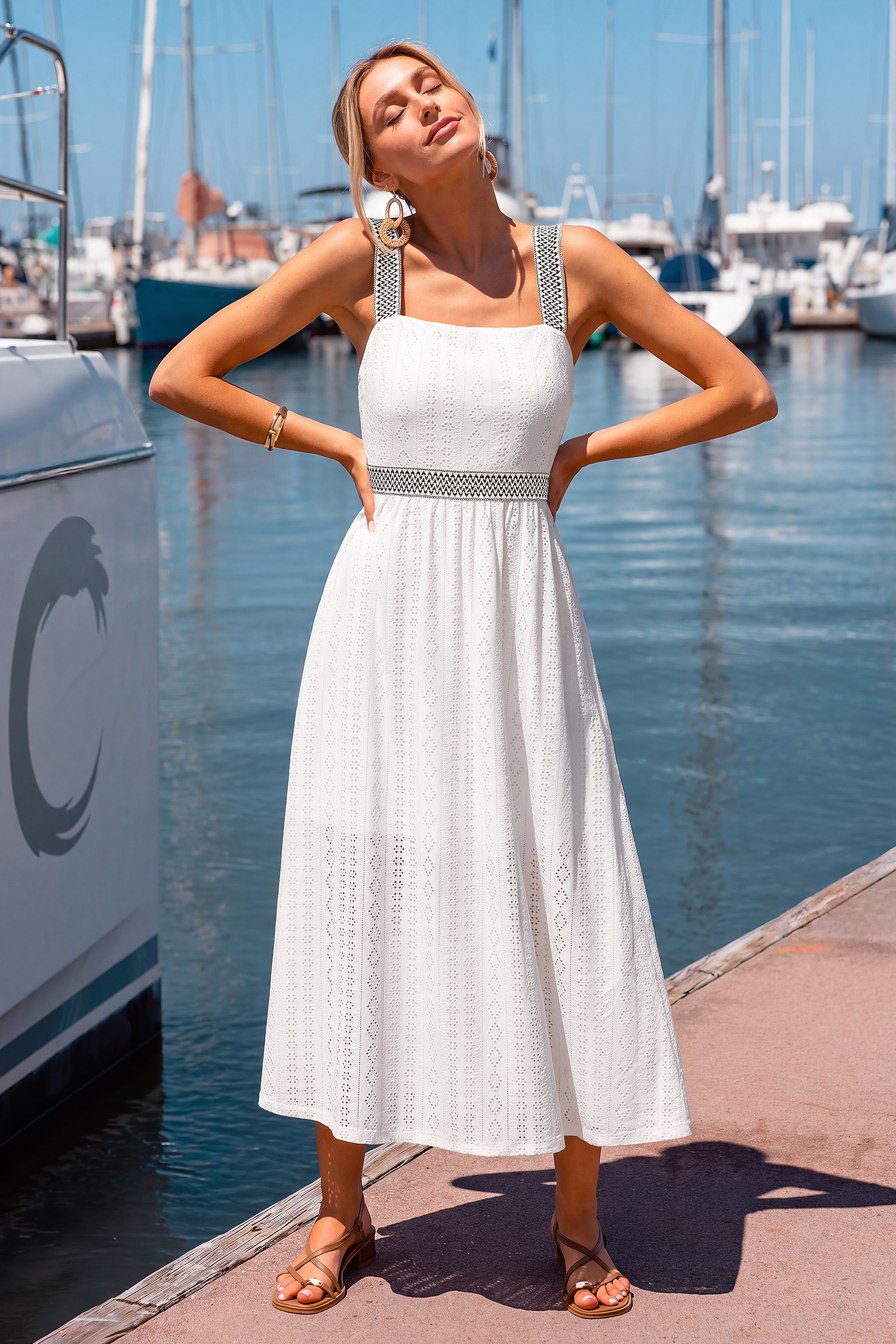 Song & Dance White Maxi Dress