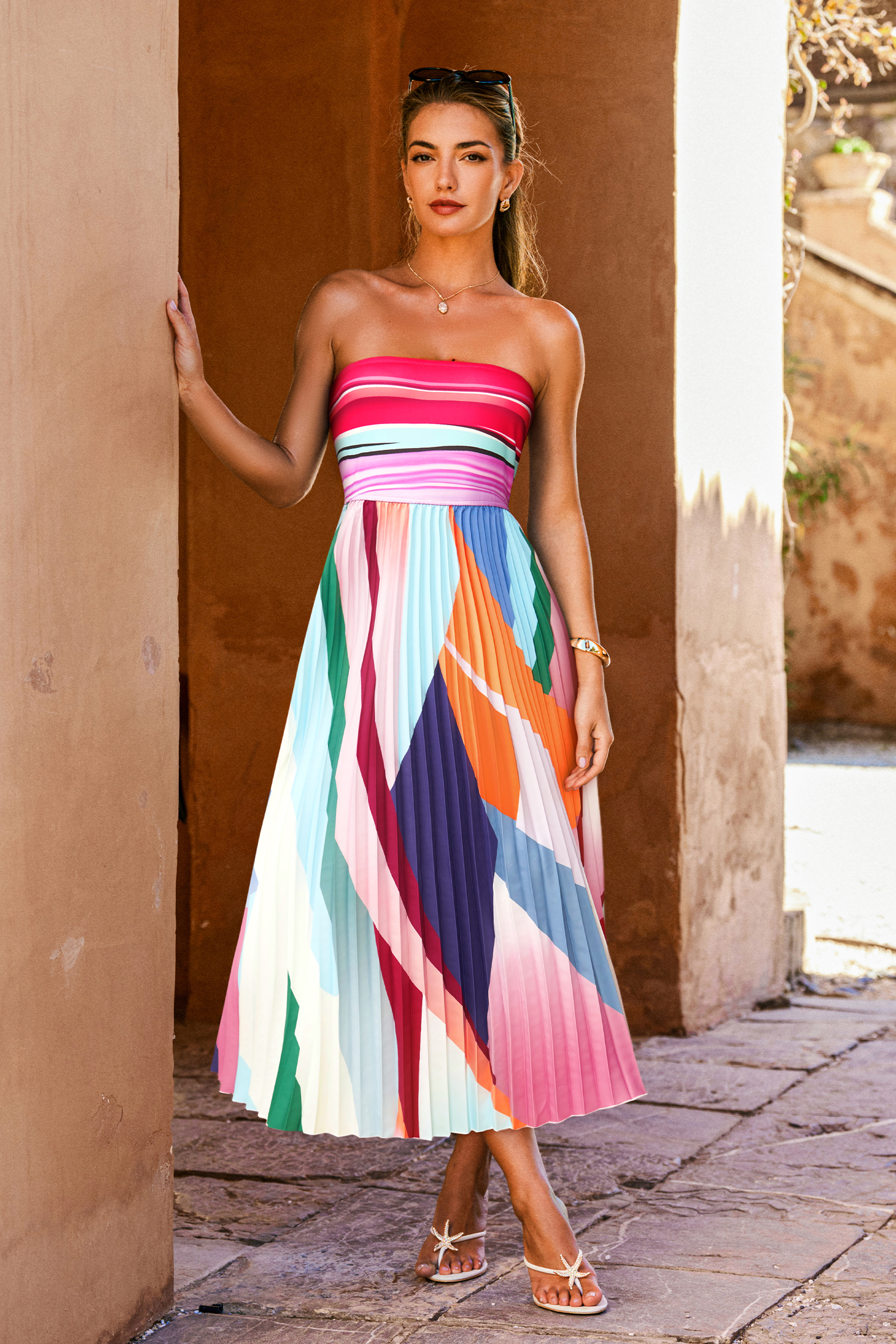 Creative Abstract Midi Dress