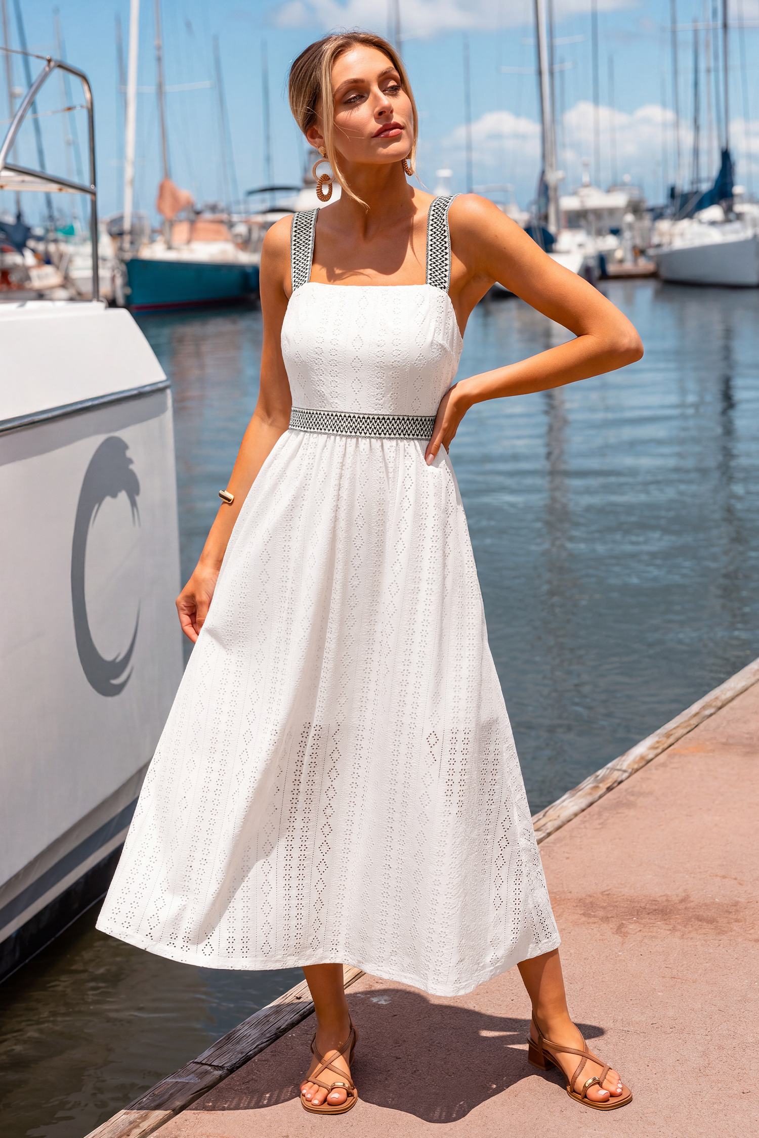 Song & Dance White Maxi Dress