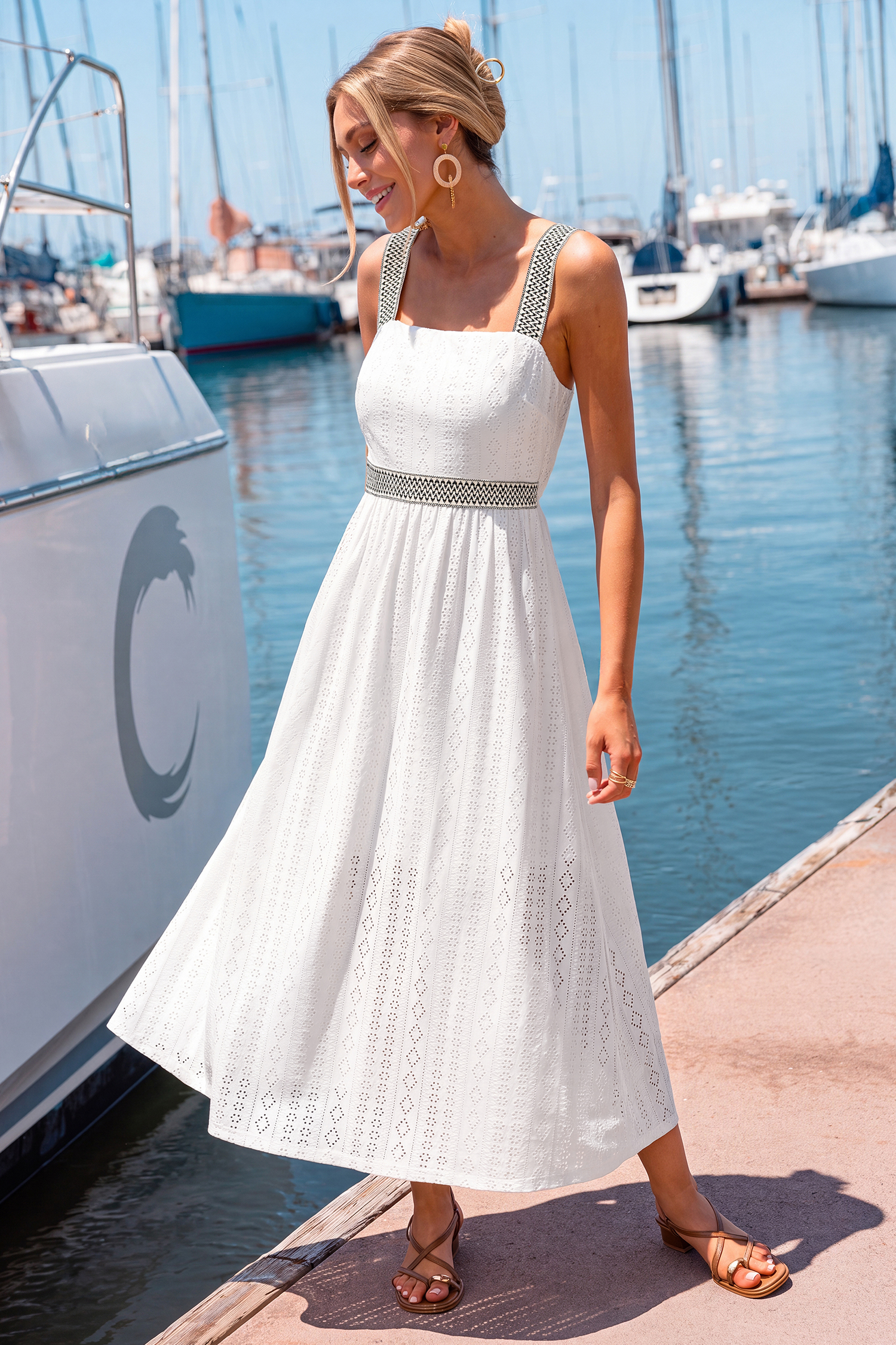 Song & Dance White Maxi Dress