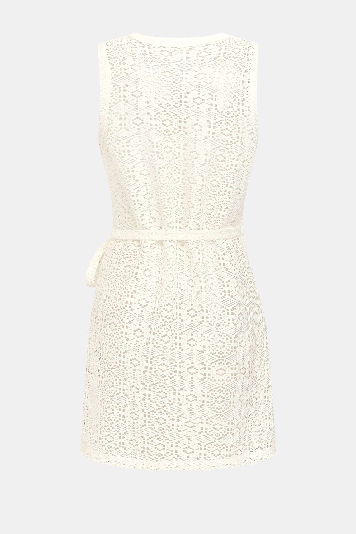 Beiges luftiges Minikleid in Wickeloptik