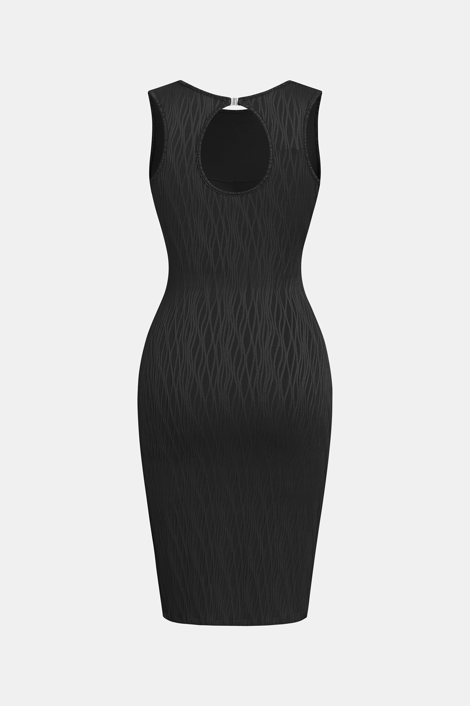 Double Feature Black Midi Dress