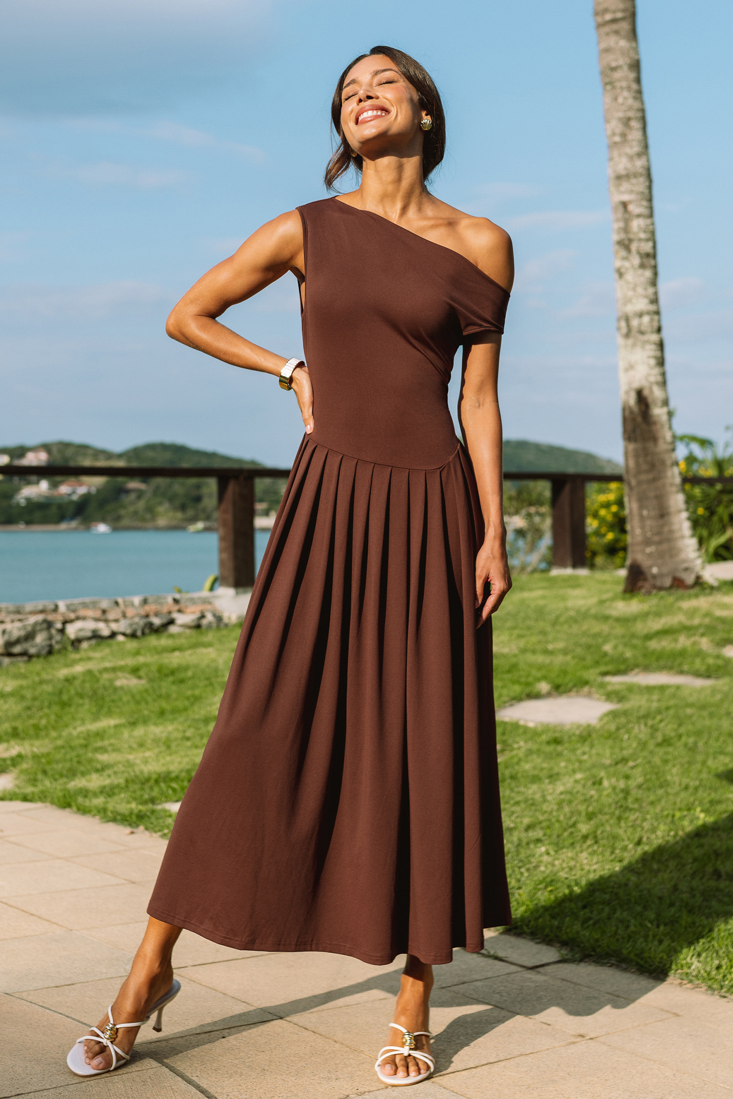 In the Spotlight Brown Maxi Dress