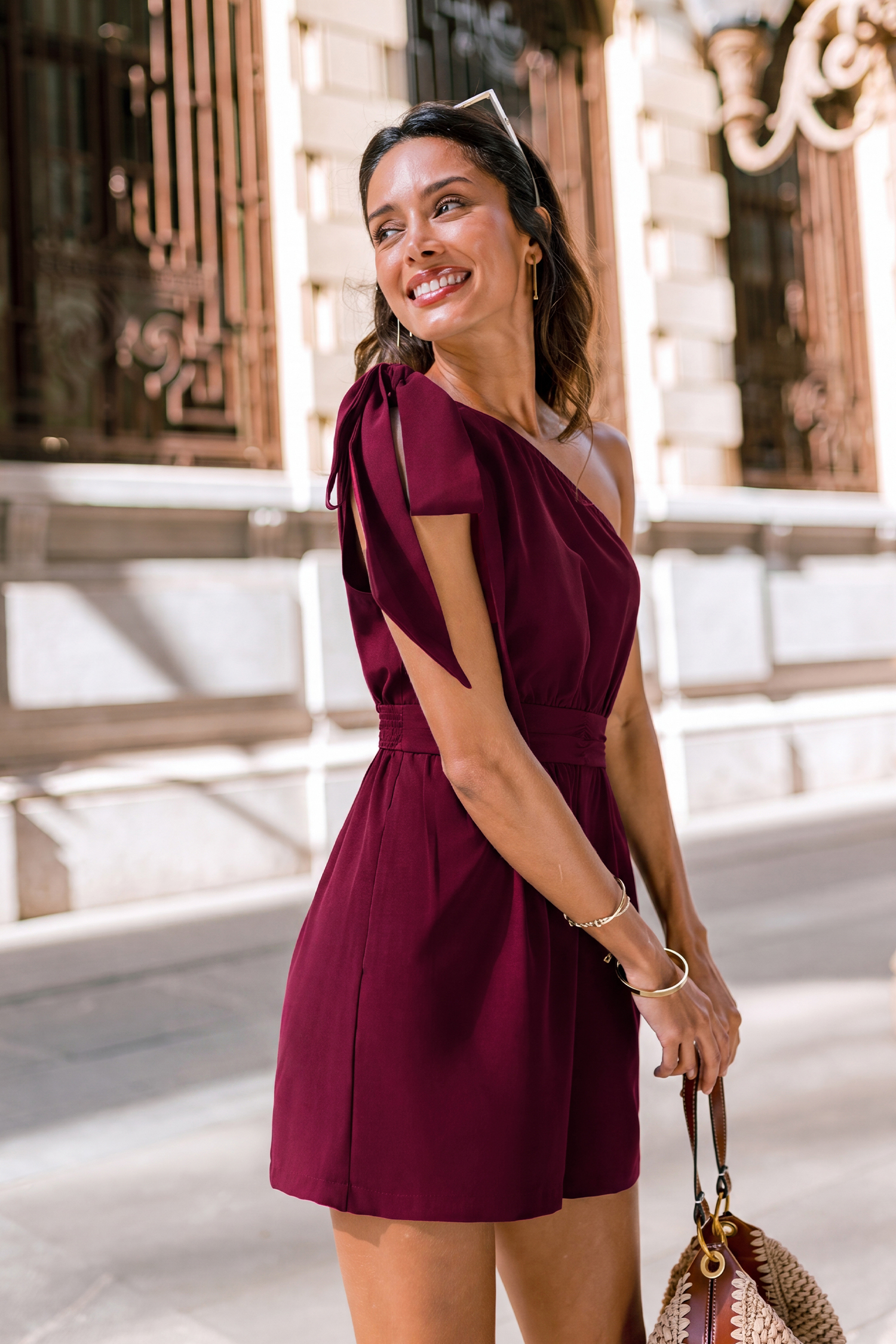 East Coast Escape Maroon Romper