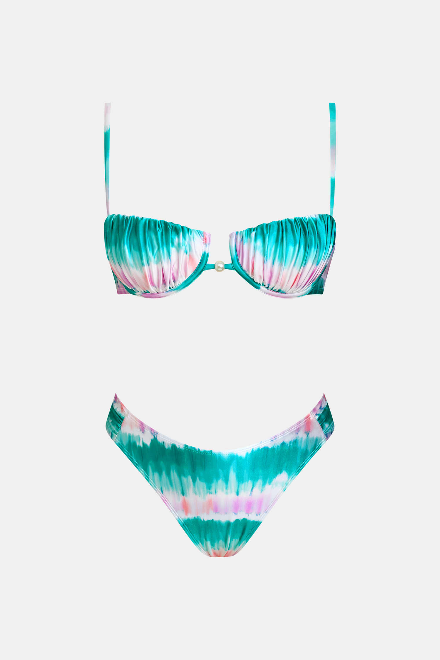 Ombré Mid-Waist Bügel-Bikini-Set