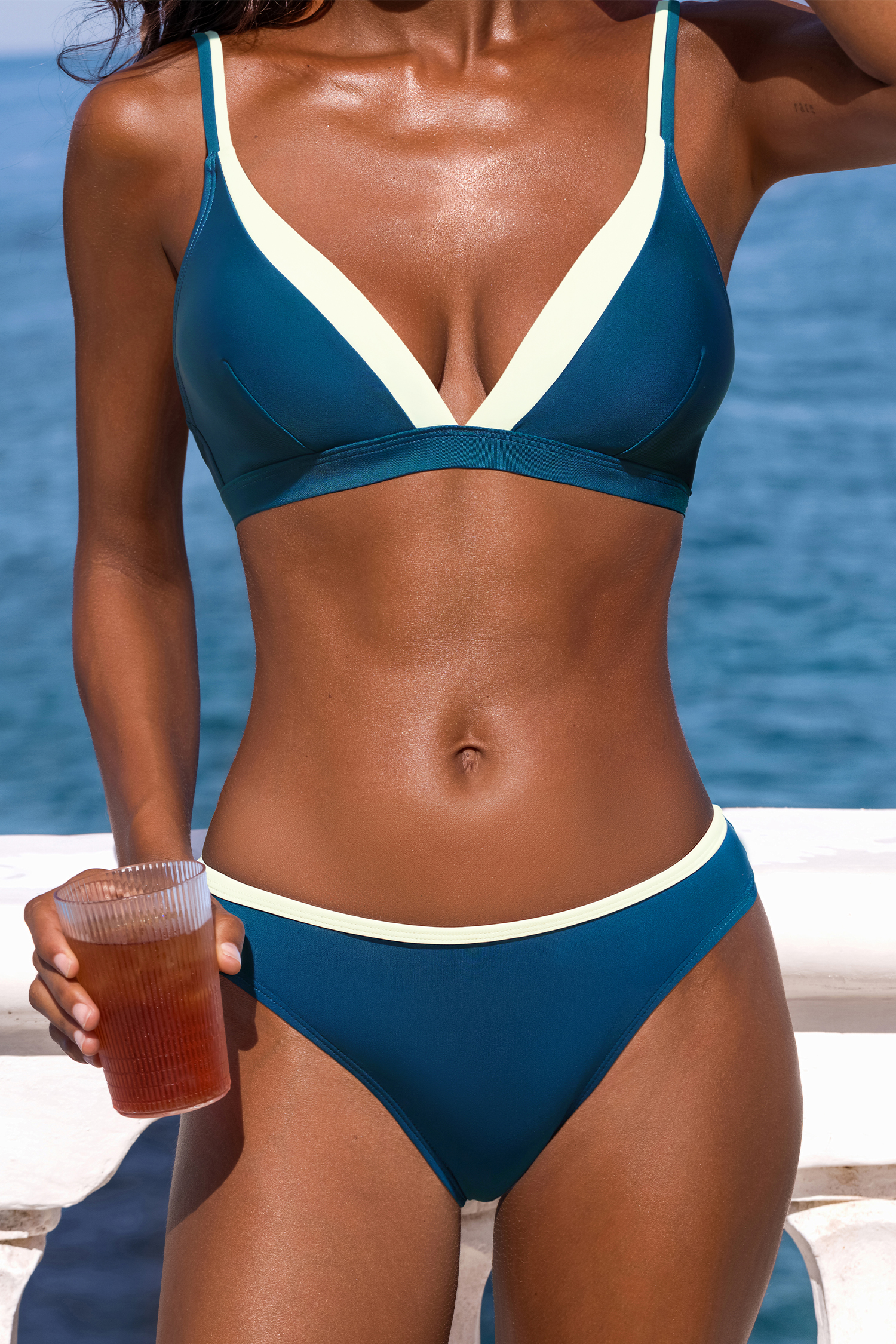 Subtlety Colorblock Bikini Set