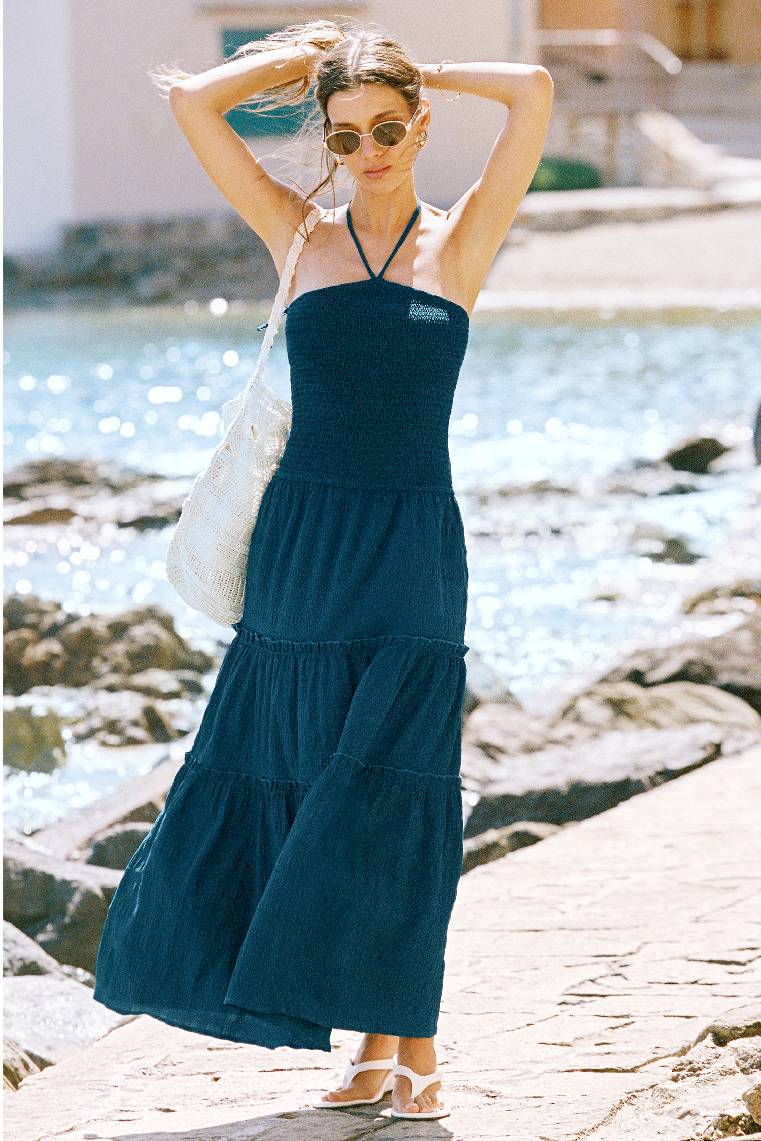 Tahiti Beach Teal Maxi Dress