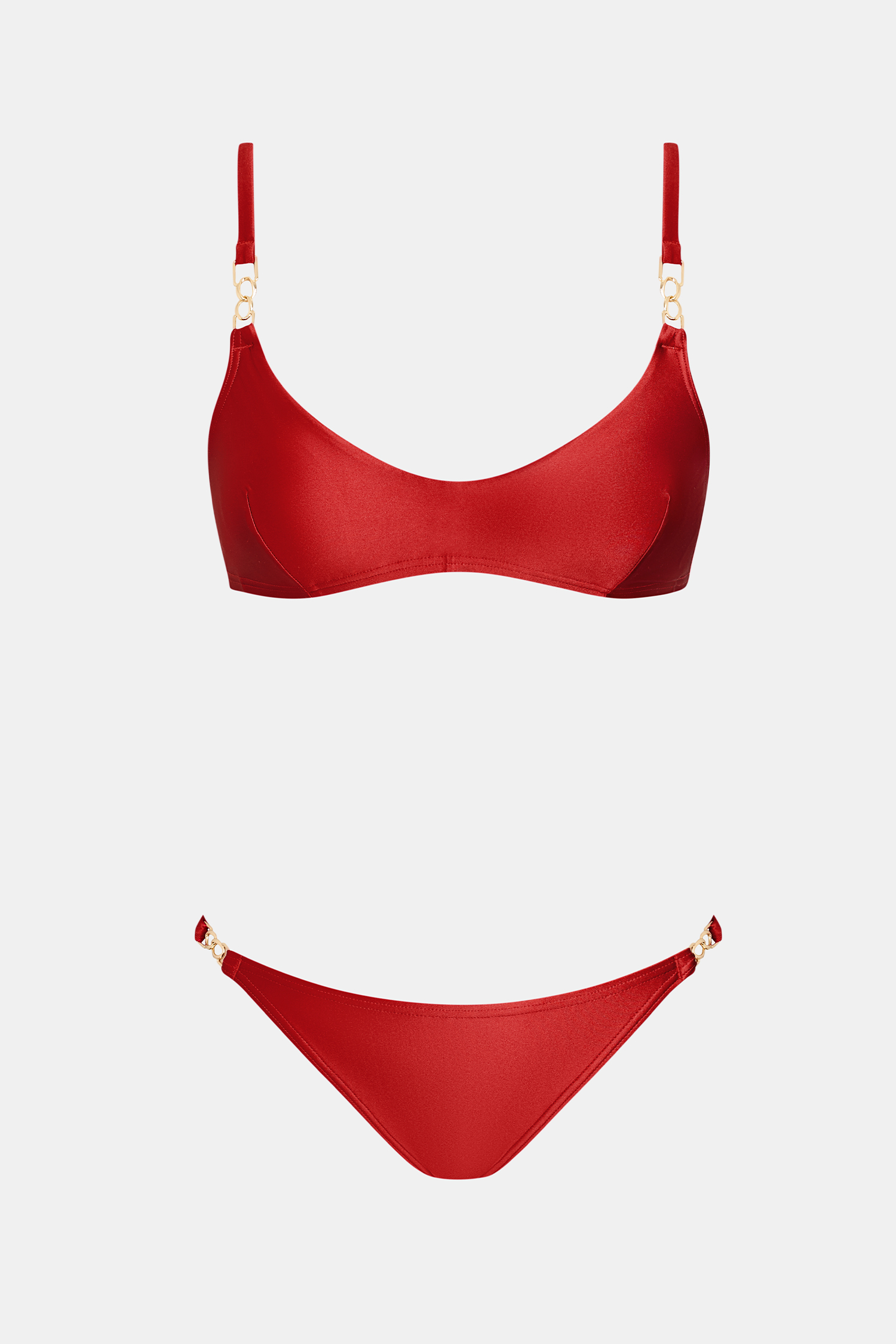 Czerwony komplet bikini French Romance