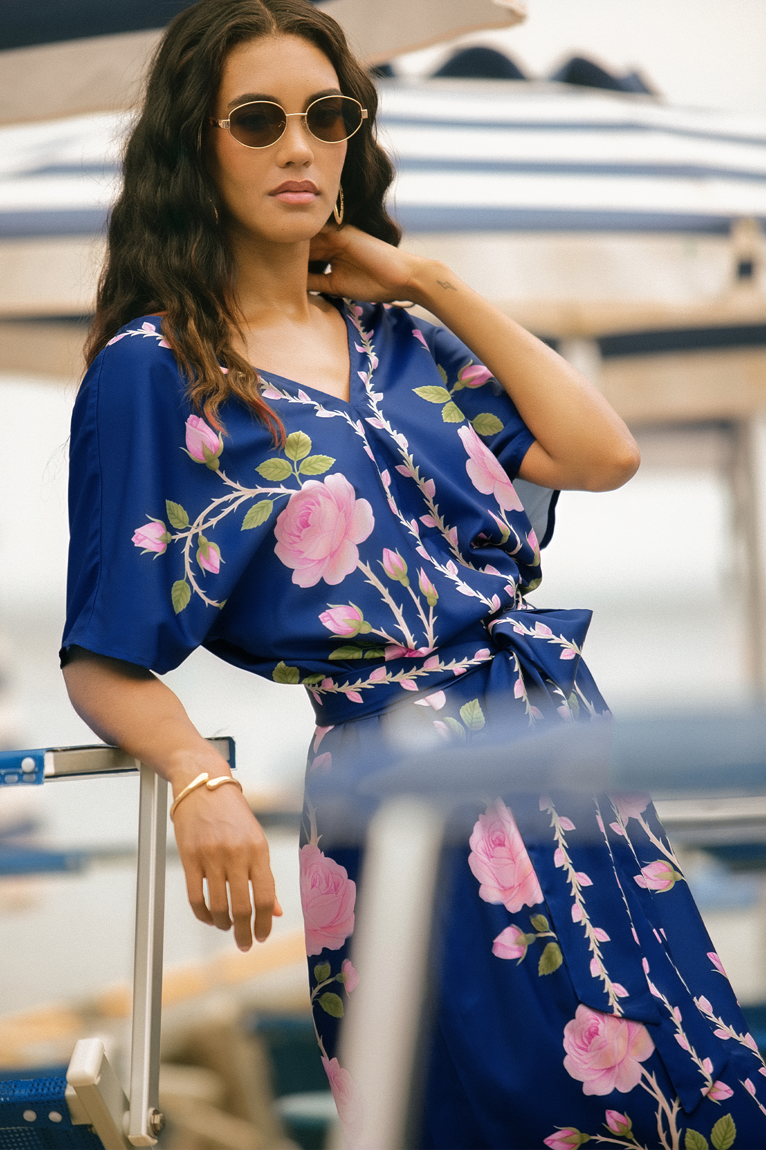 Midnight Rose Floral Maxi Dress