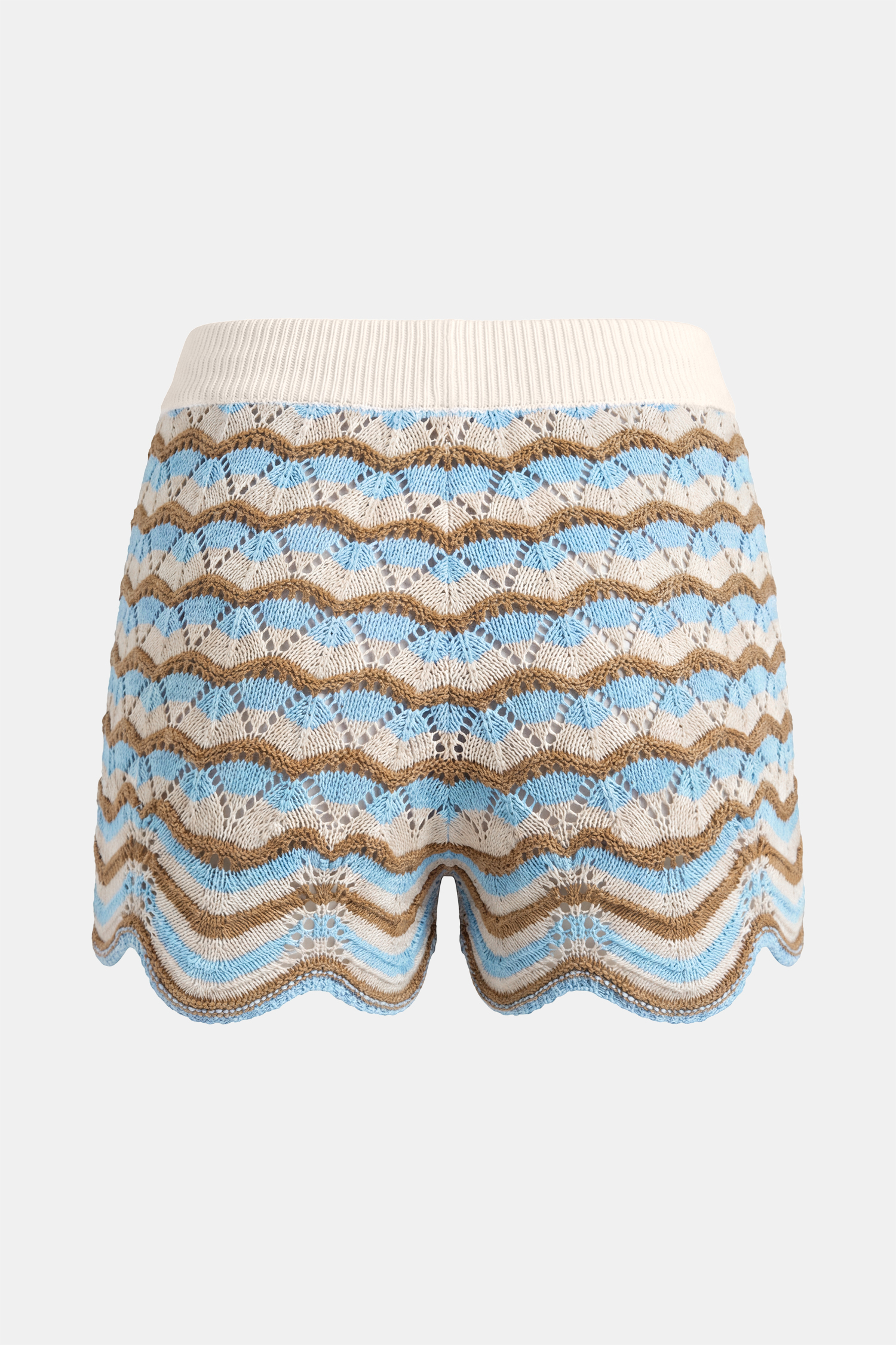 Twice Shy Striped Cover-Up Shorts