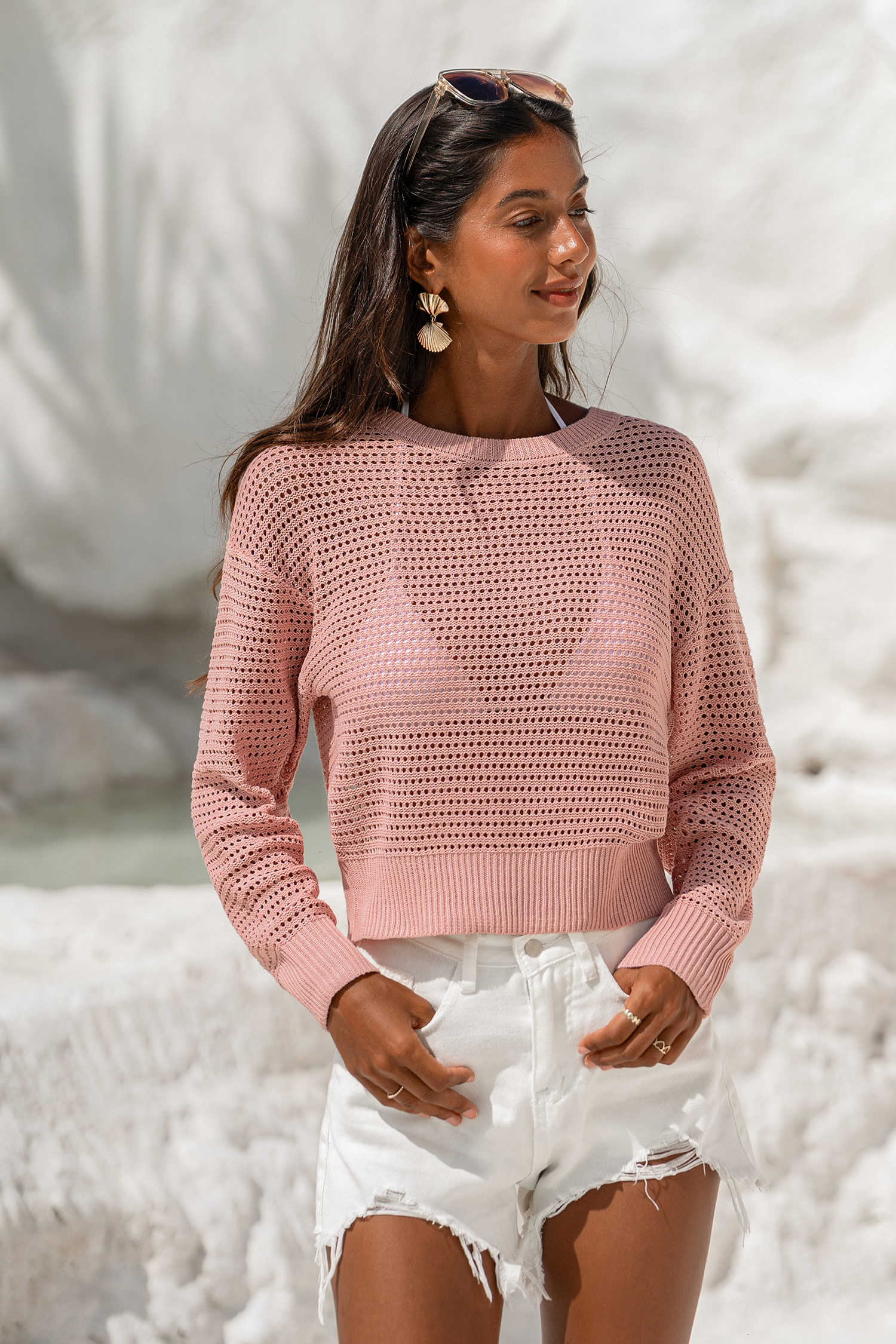 Checked In Pink Top