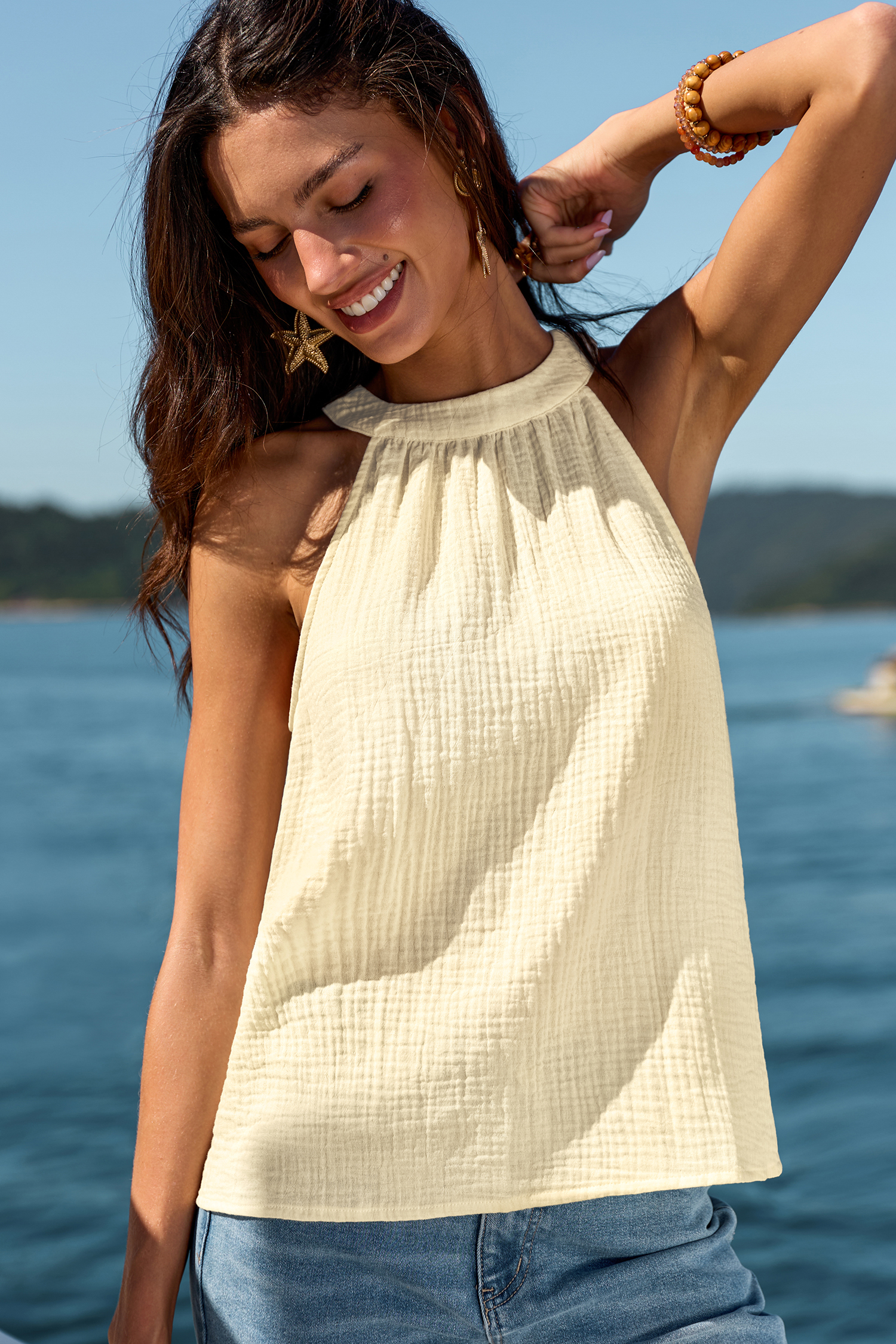 Girl Next Door Beige Top