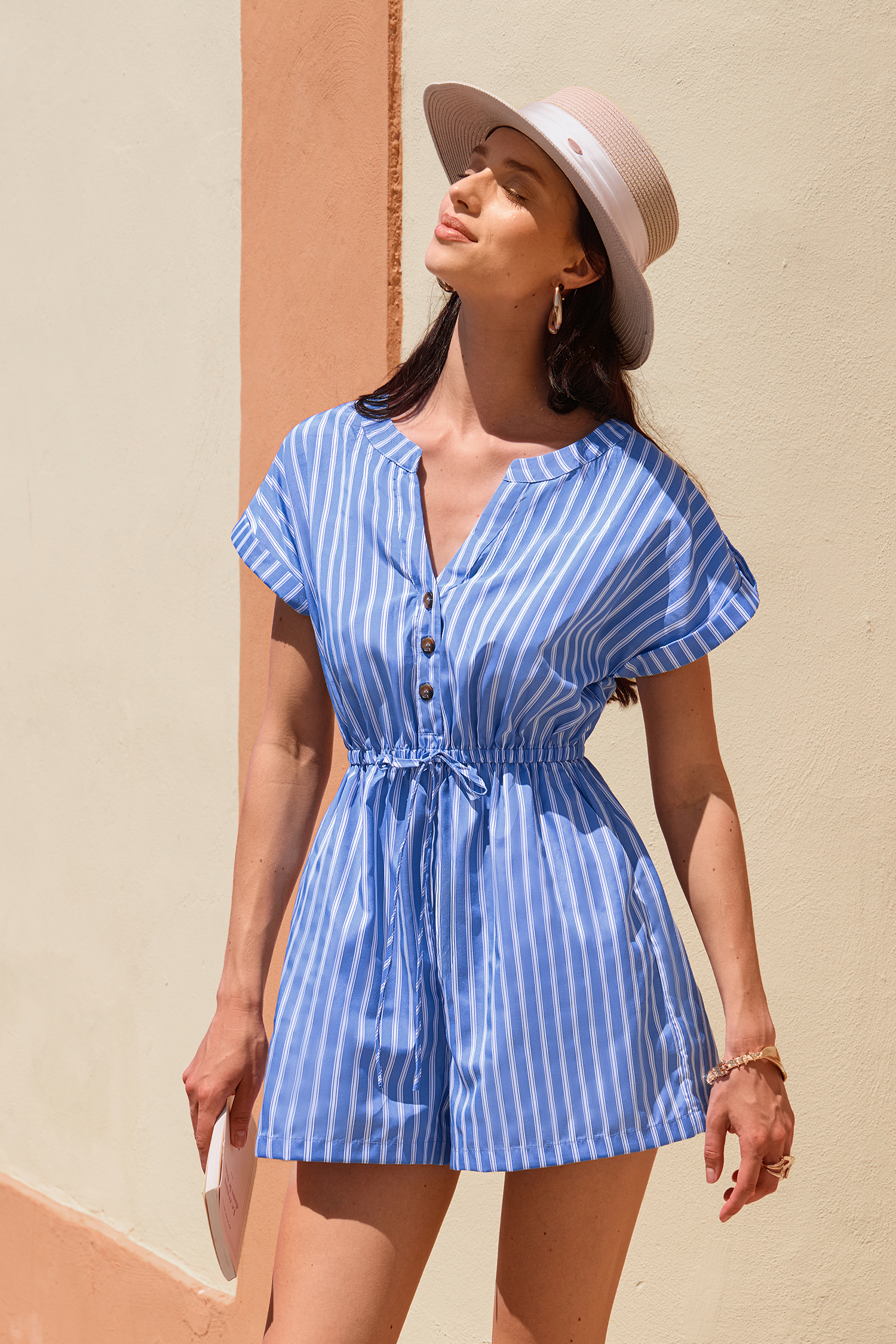 Summer Thrill Striped Romper