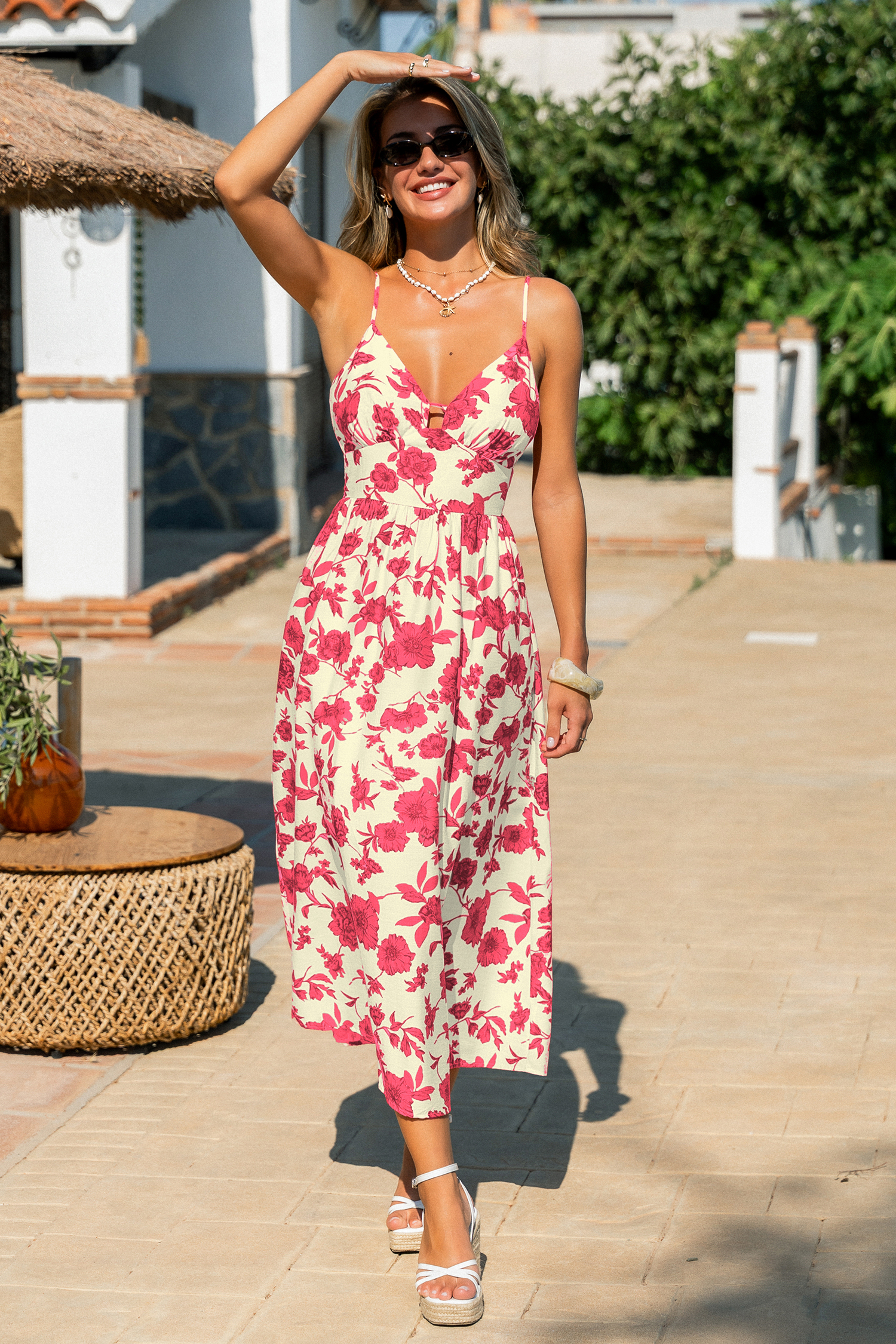 Tickled Pink Floral Maxi Dress