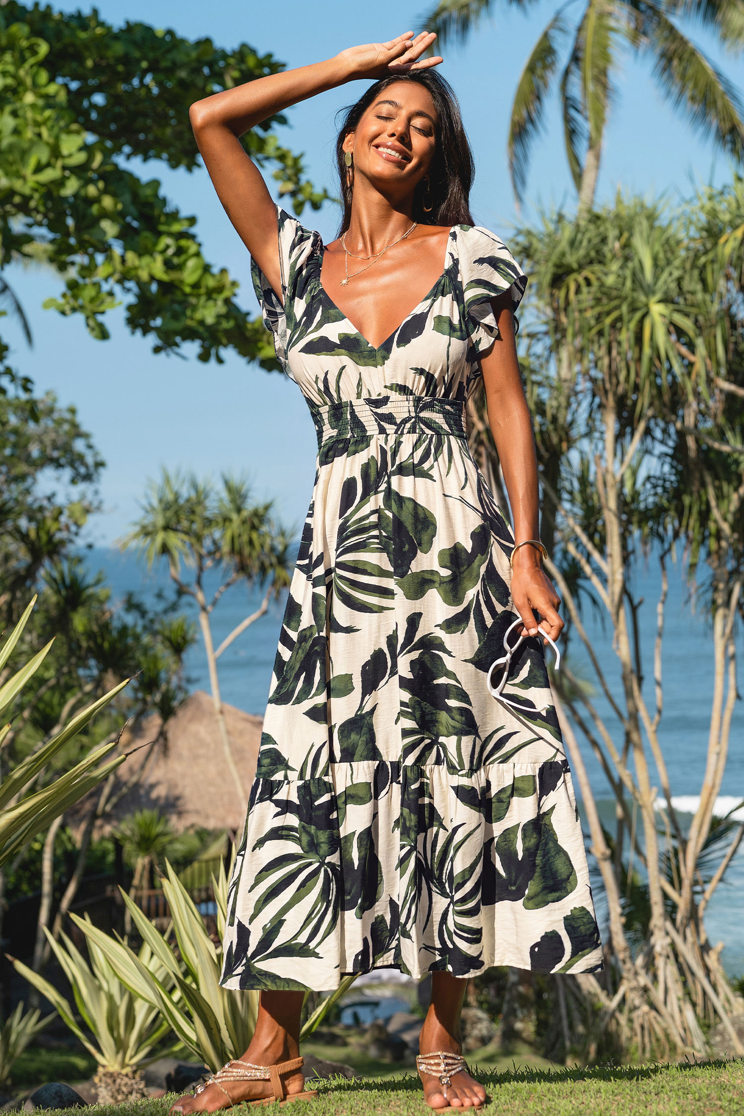 Seas the Moment Tropical Maxi Dress