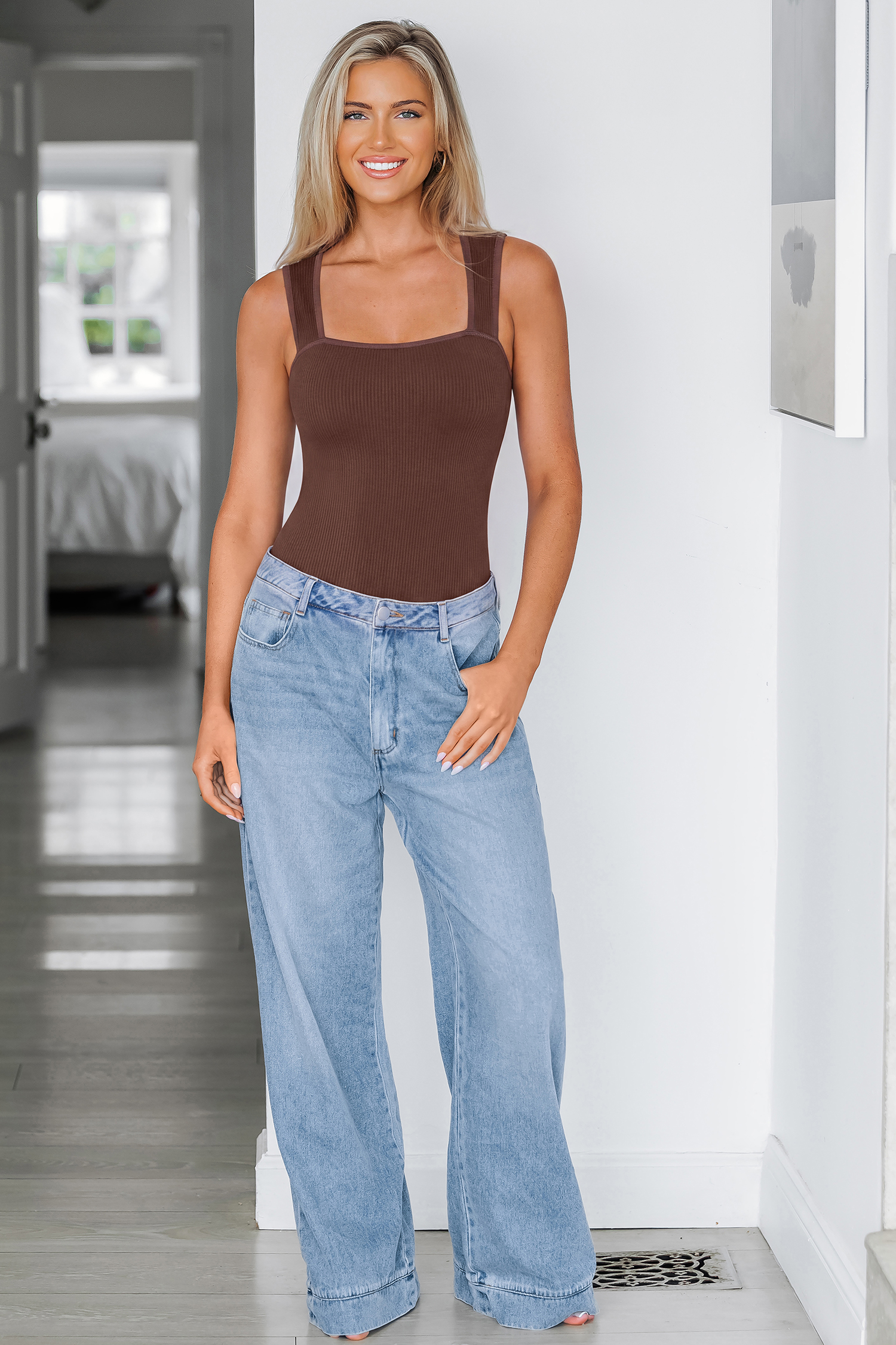 Blown Away Brown Shapewear Bodysuit