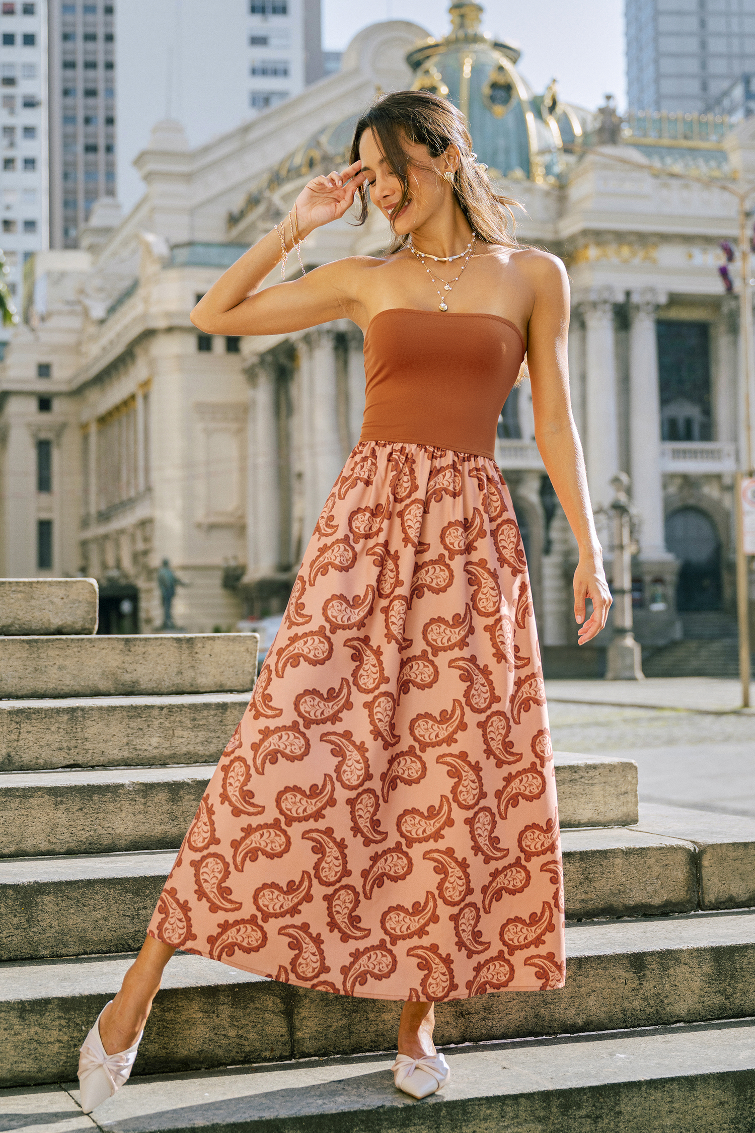 Holiday Romance Paisley Maxi Dress