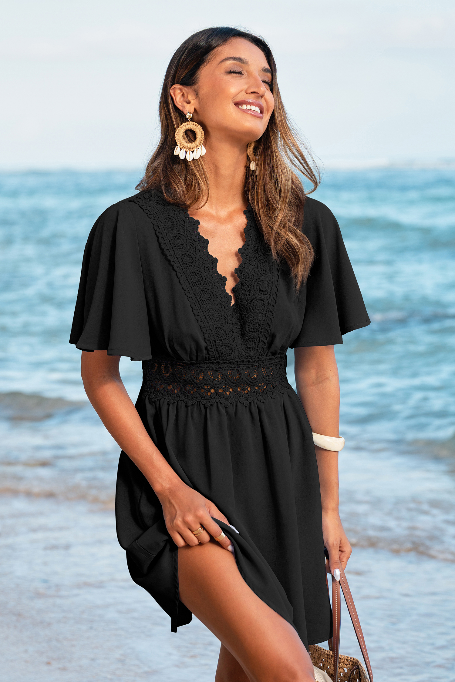 Sol Black Mini Dress