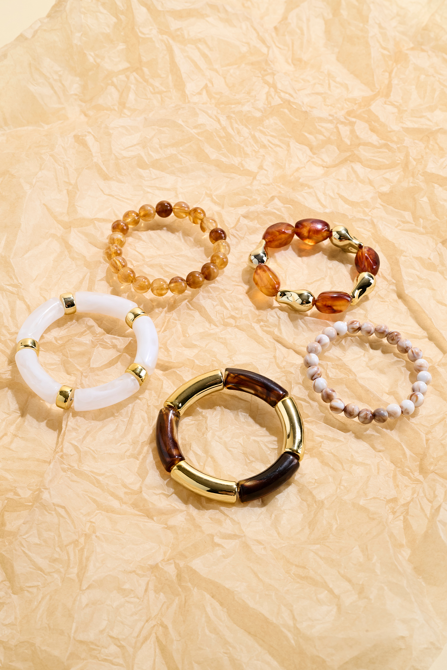 Sea Glass Beaded Bracelet Set