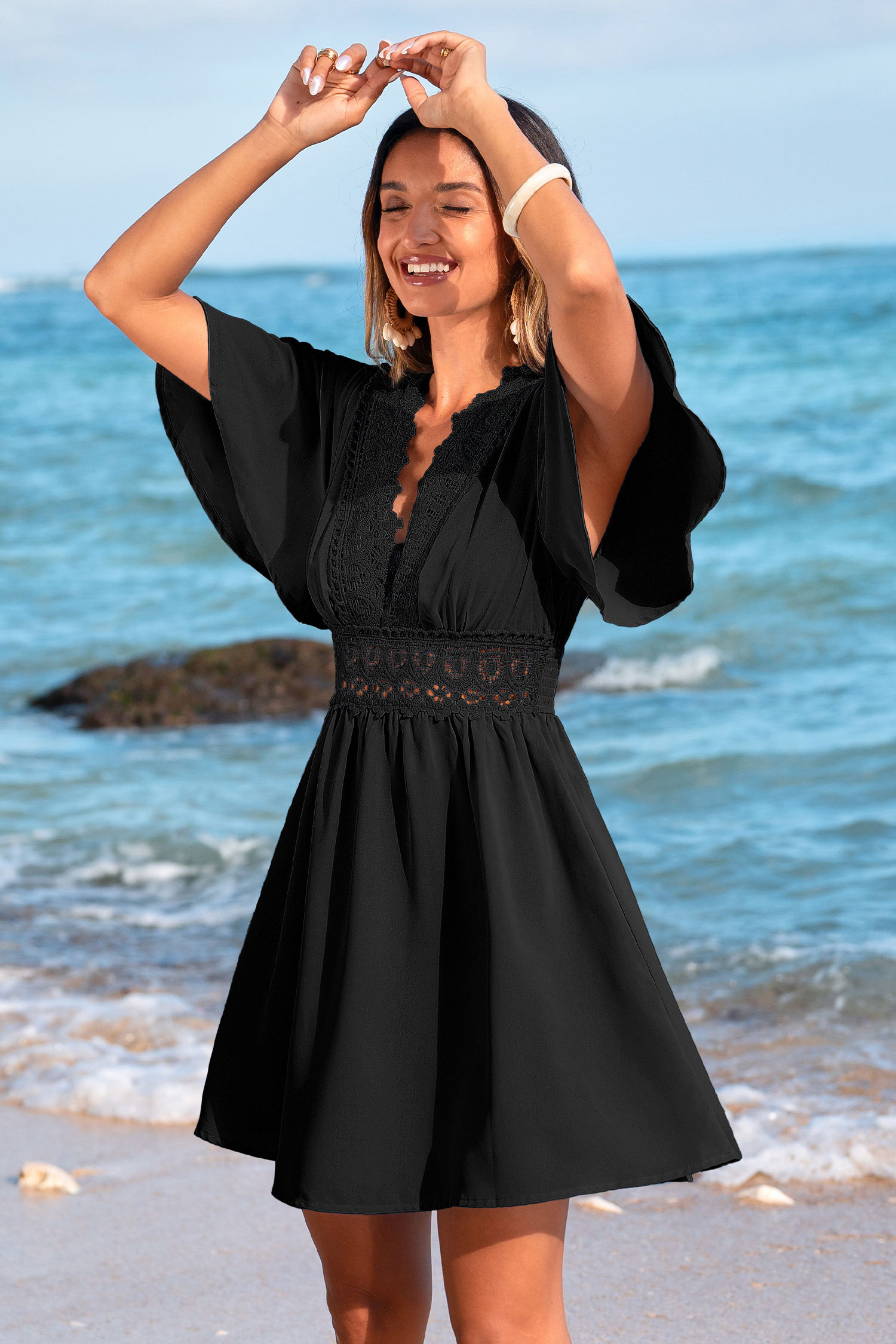 Sol Black Mini Dress