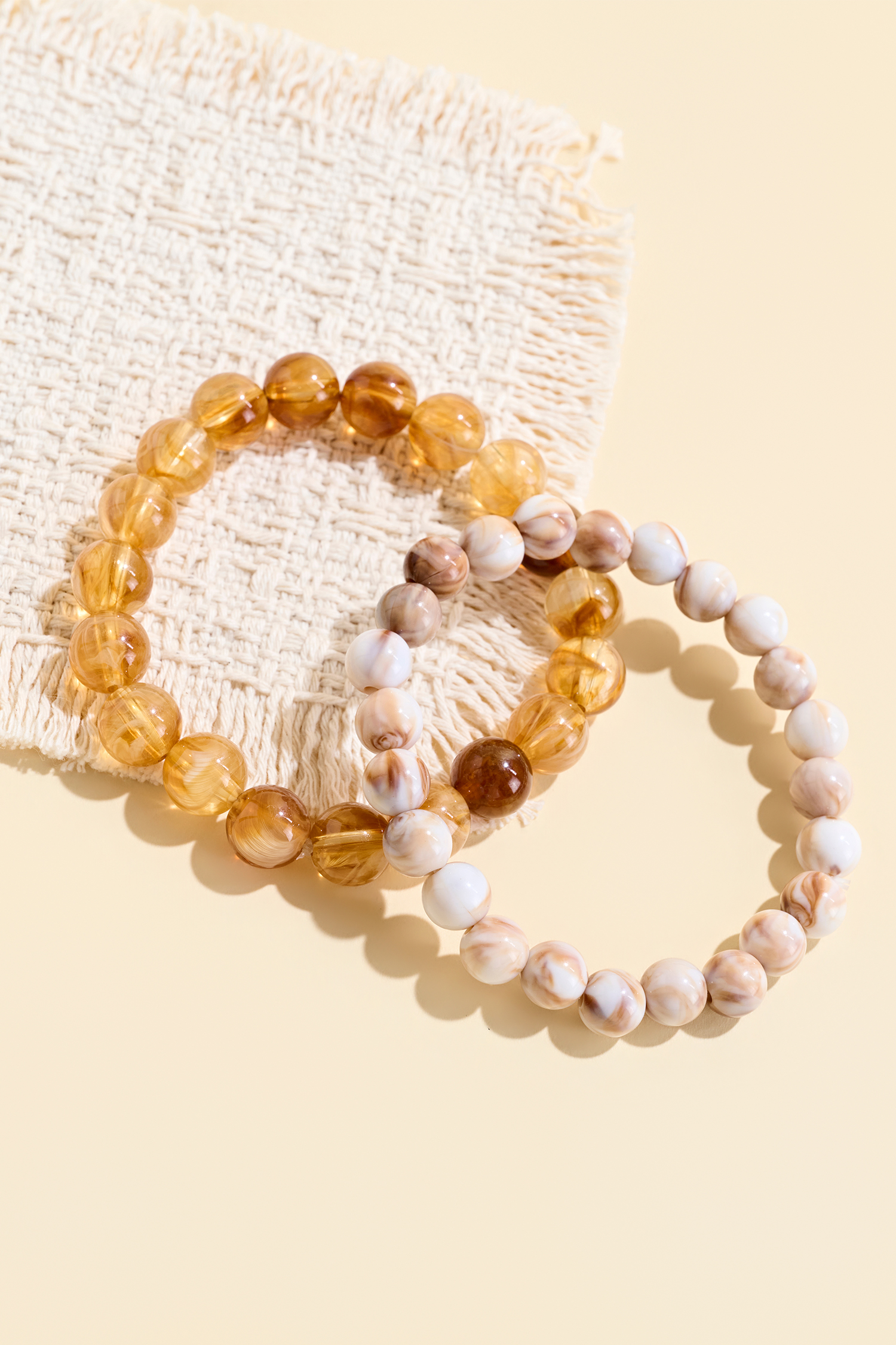 Sea Glass Beaded Bracelet Set