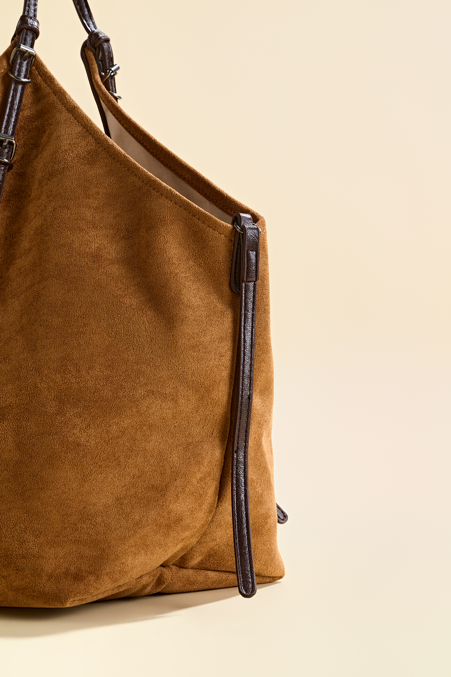 On the Go Faux Suede Bag