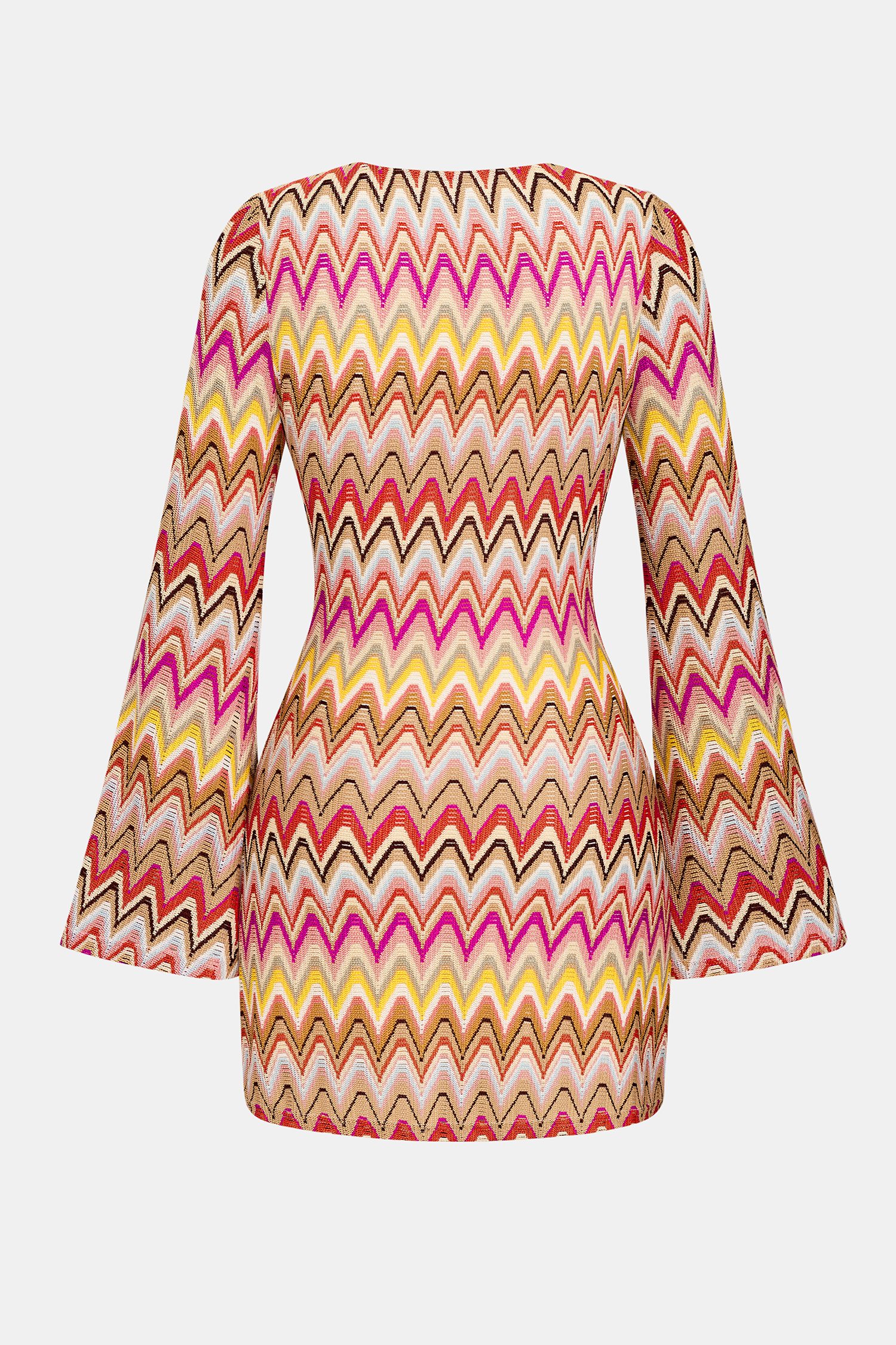 Alpine Glow Chevron Mini Dress