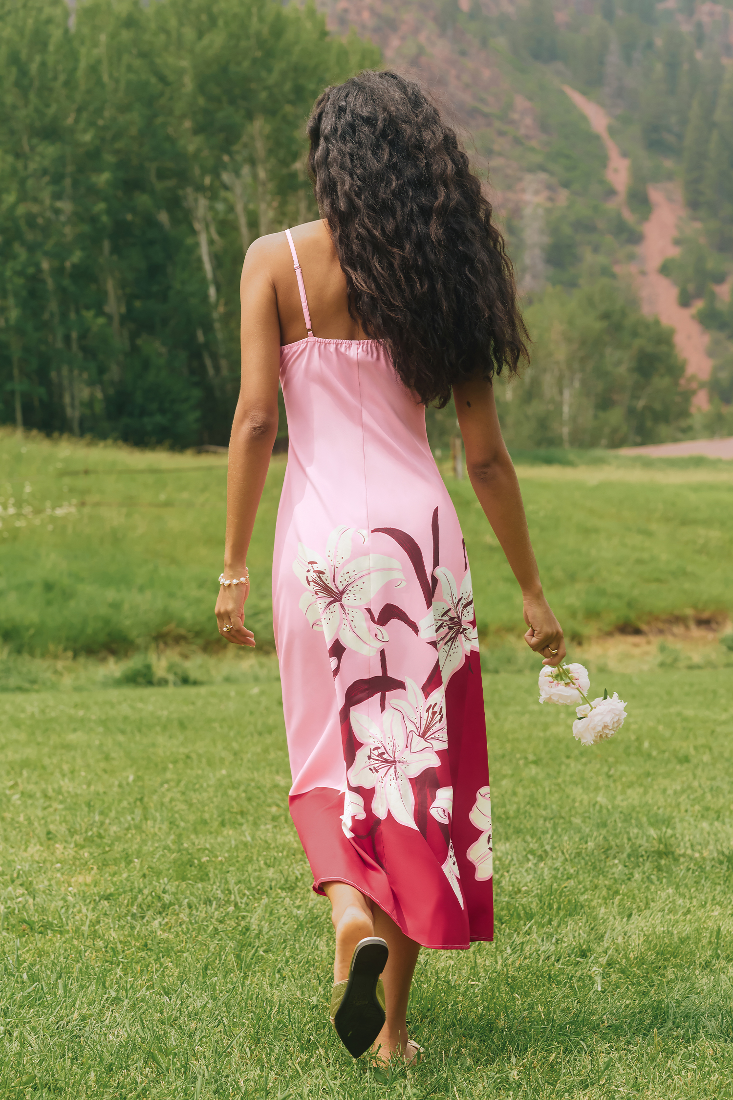Abito lungo floreale Aspen Romance