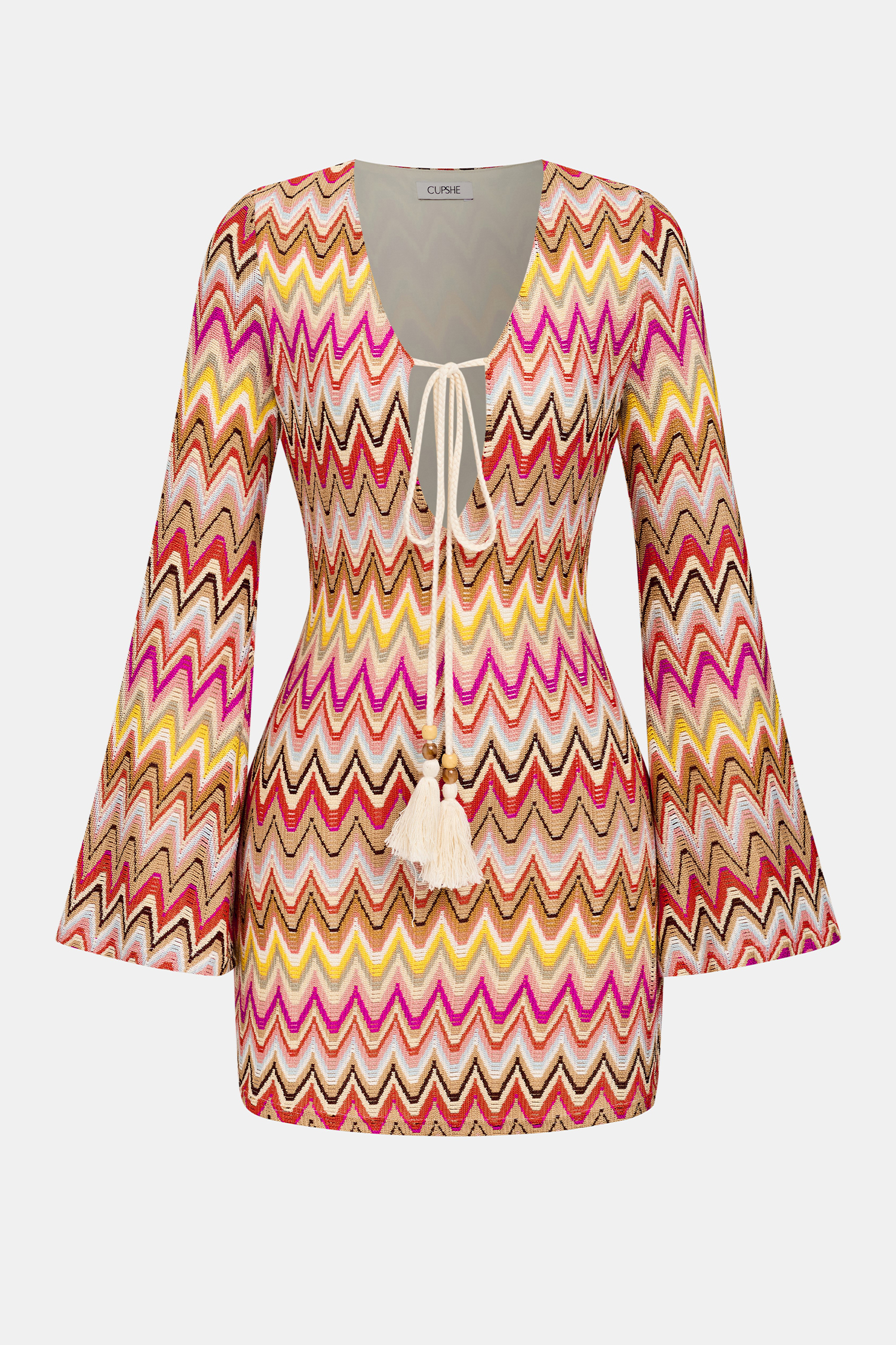 Alpine Glow Chevron Mini Dress