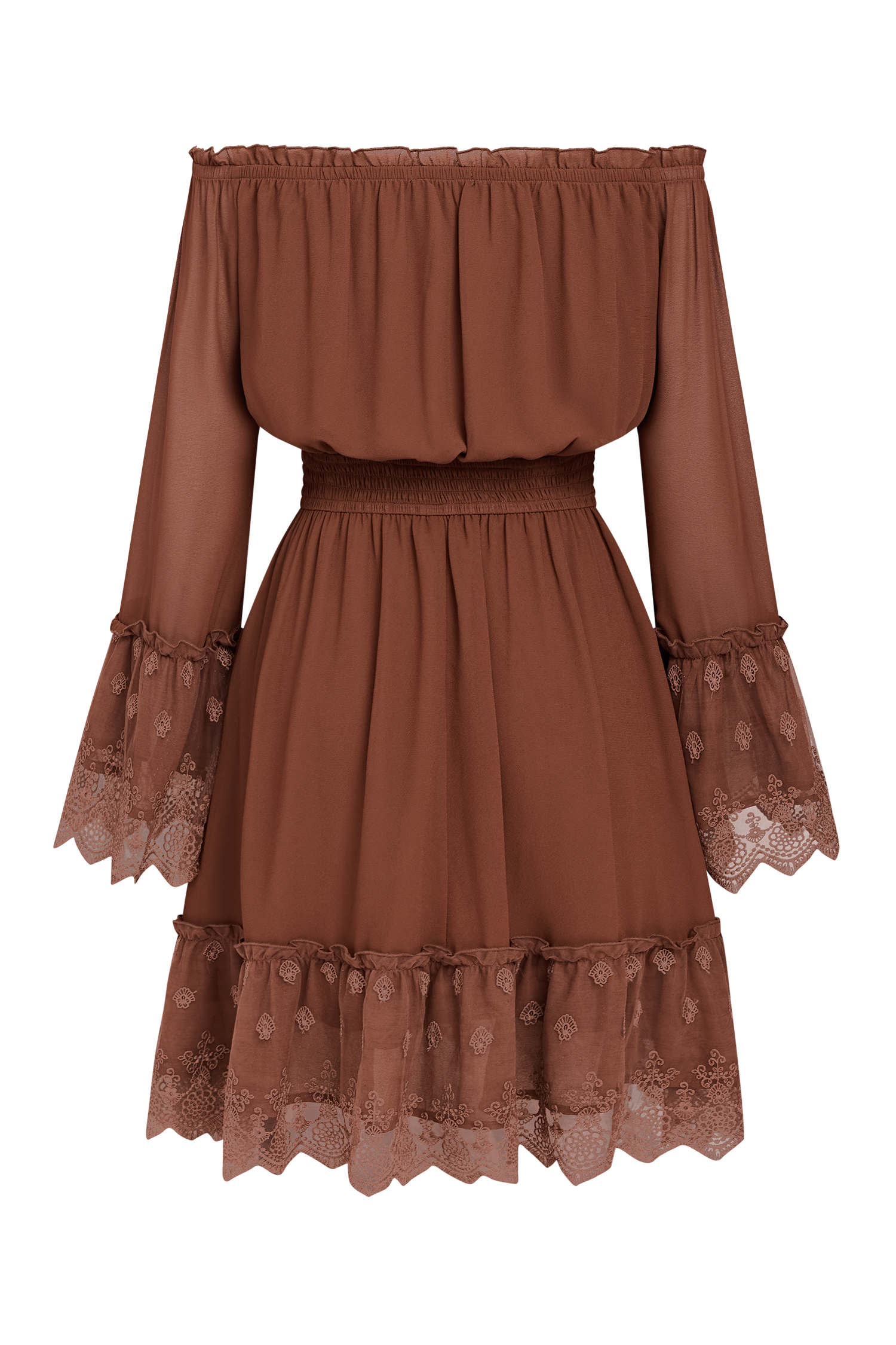 Garden Party Brown Mini Dress