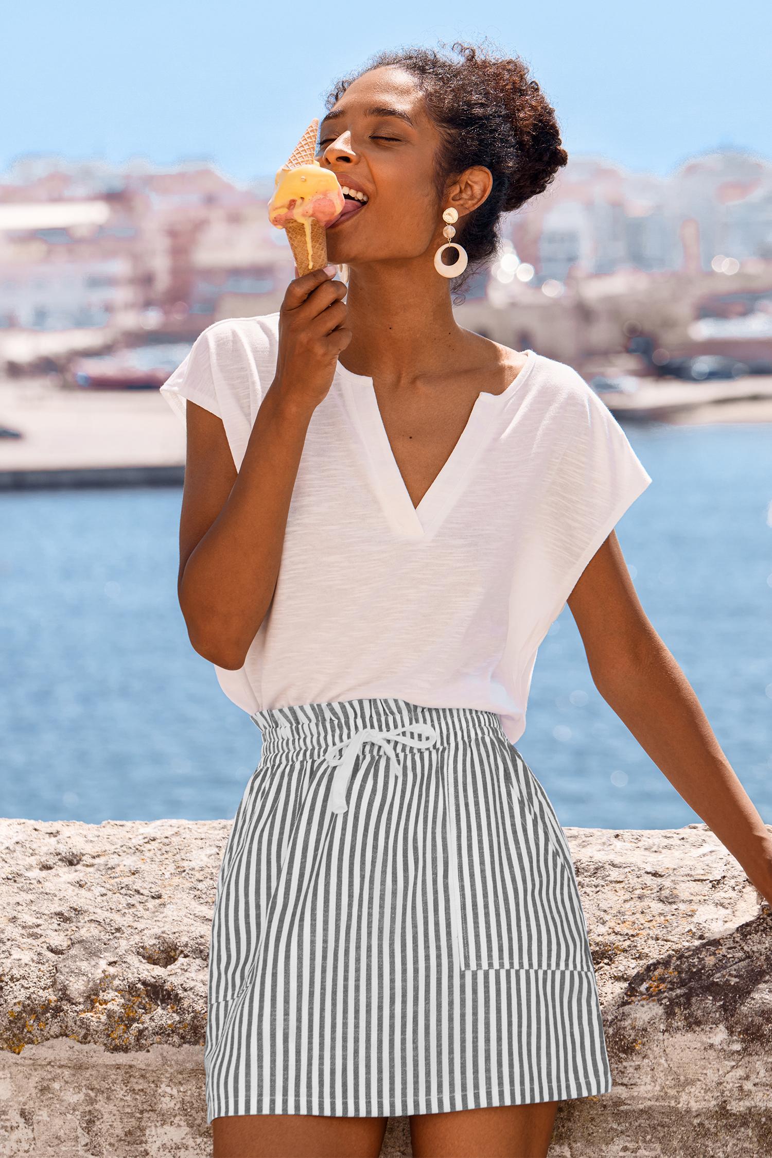 Sweet on You Striped Mini Skirt