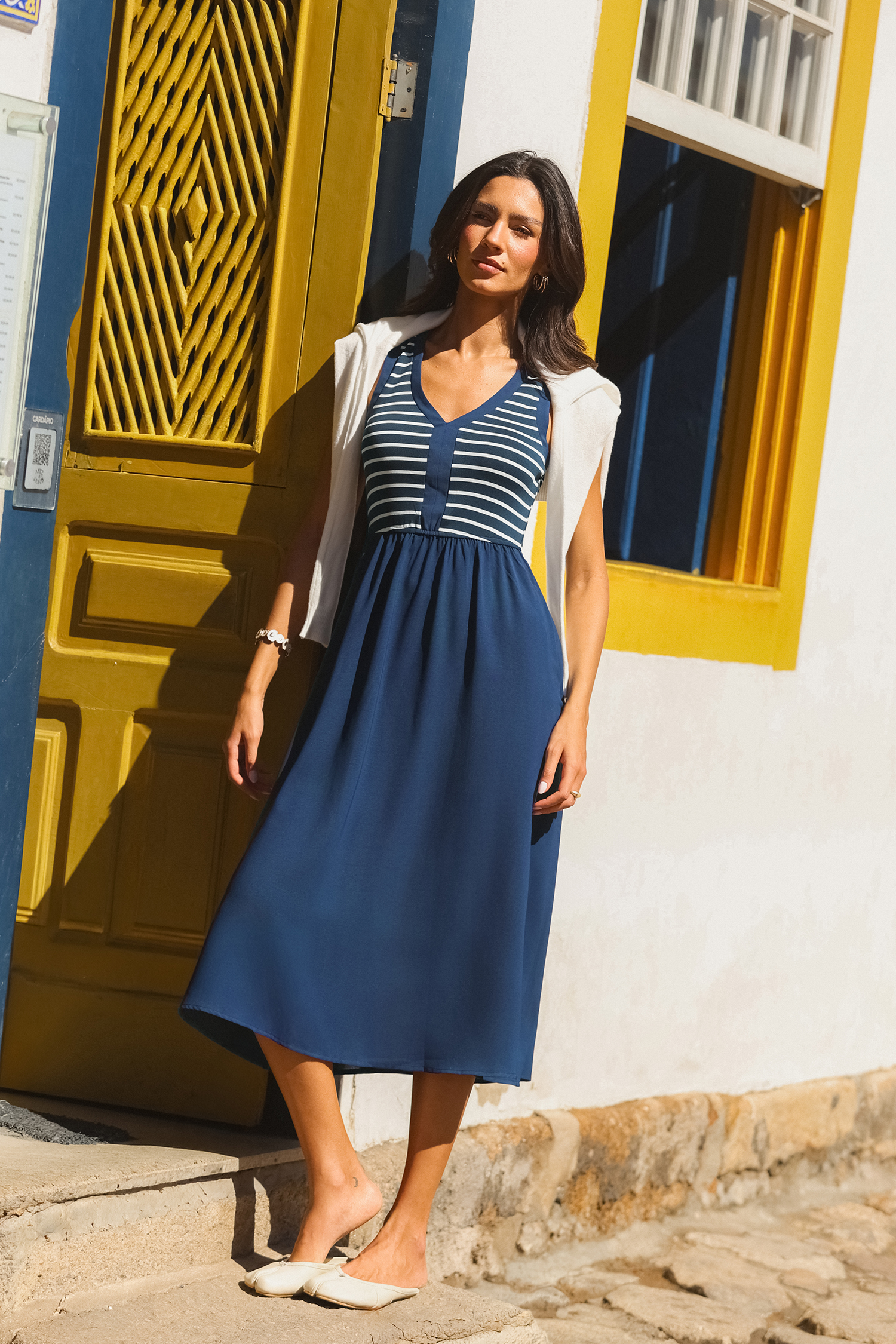 Never Better Striped Maxi Dress