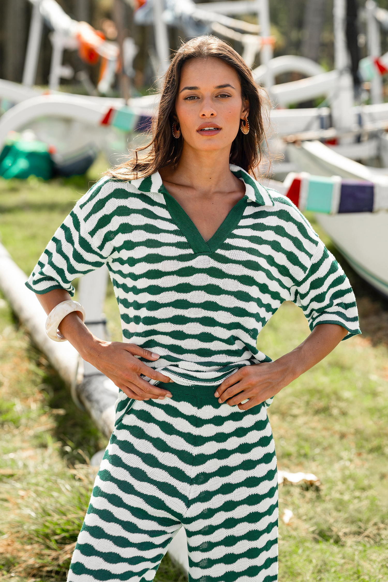 Sightsee Abstract Knit Top