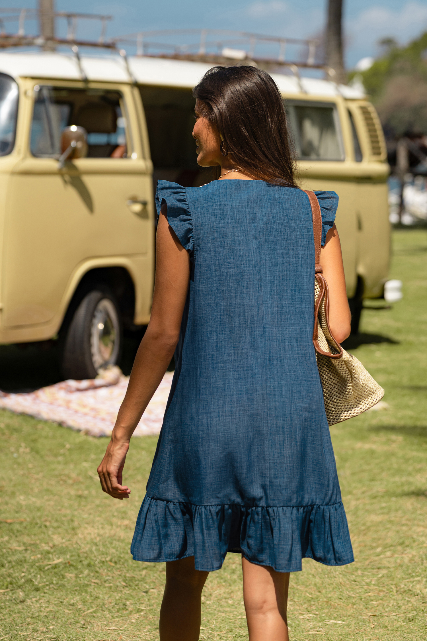 You First Blue Mini Dress