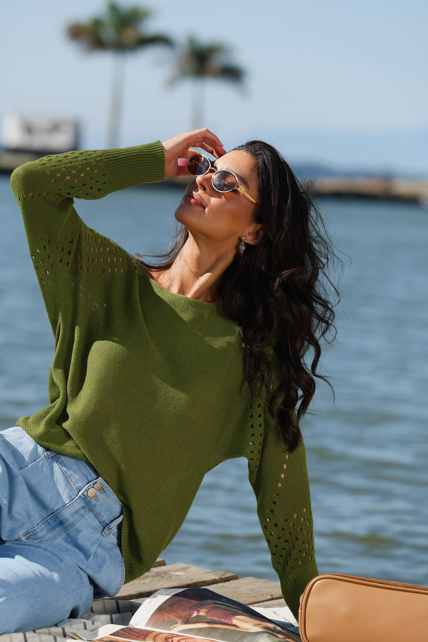 Meadow Morning Green Sweater