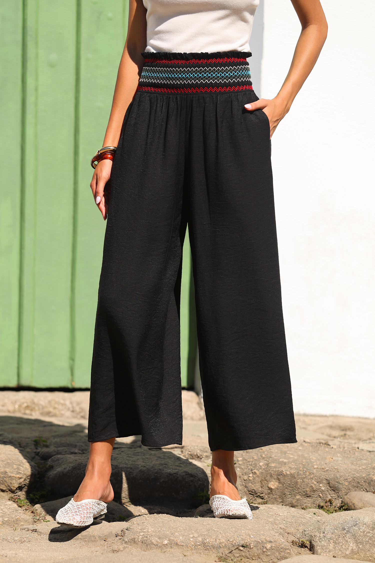 Shore Lights Black Pants