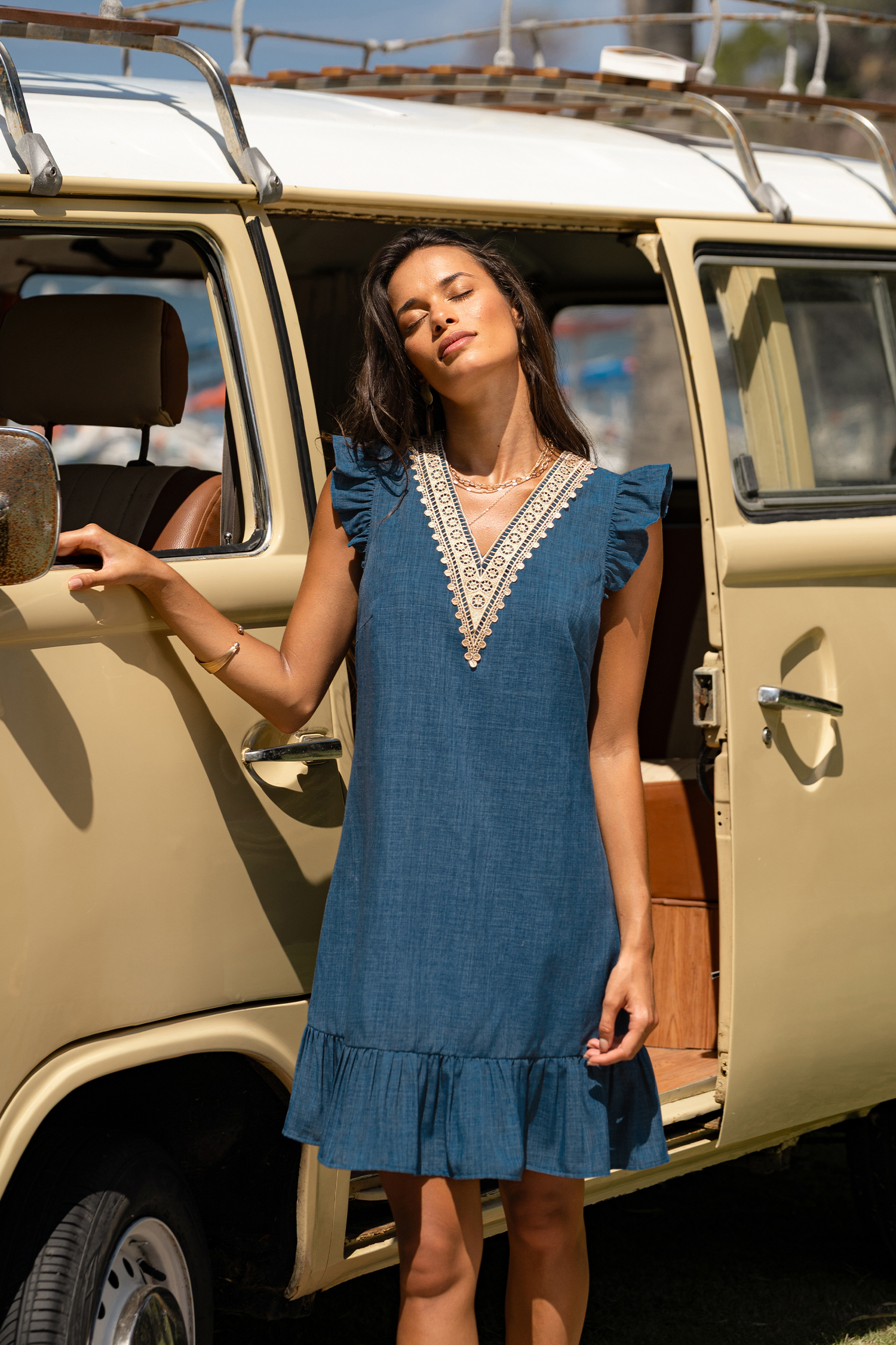 You First Blue Mini Dress