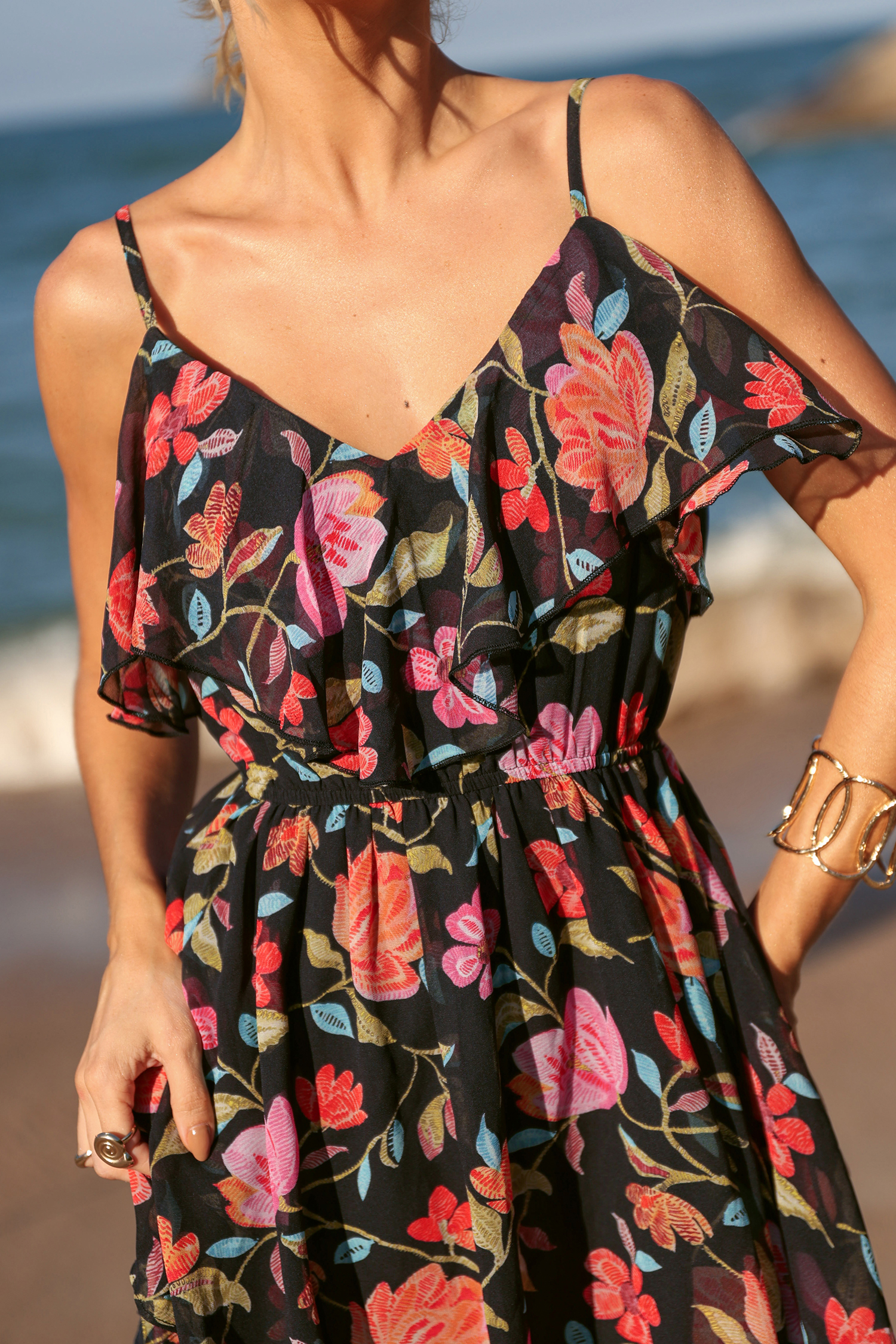 True Colors bloemen mini jurk