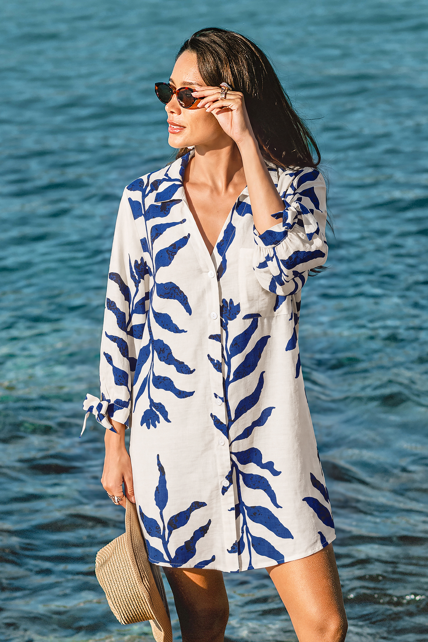 Carpe Diem Tropical Cover-Up Mini Dress