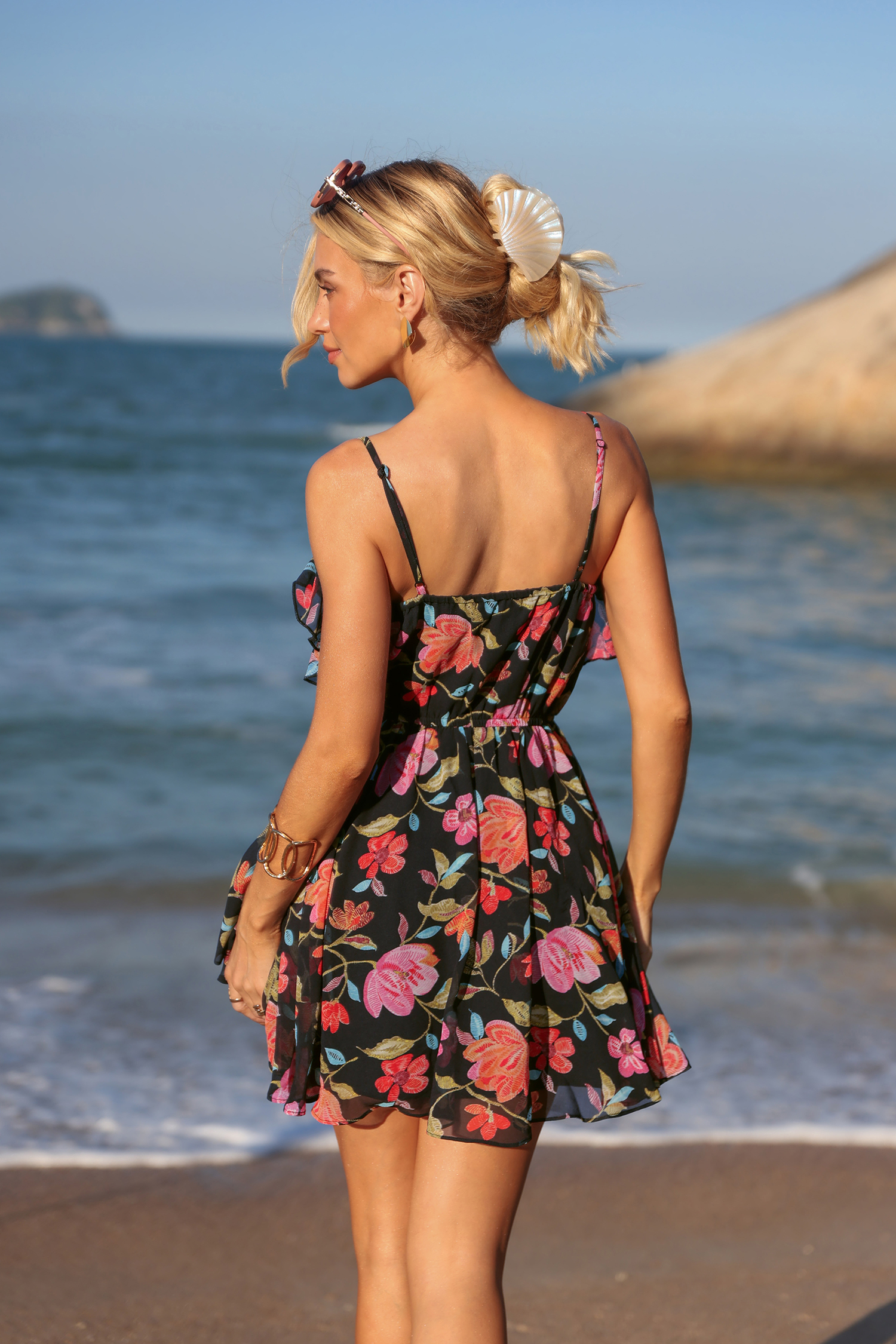 True Colors bloemen mini jurk
