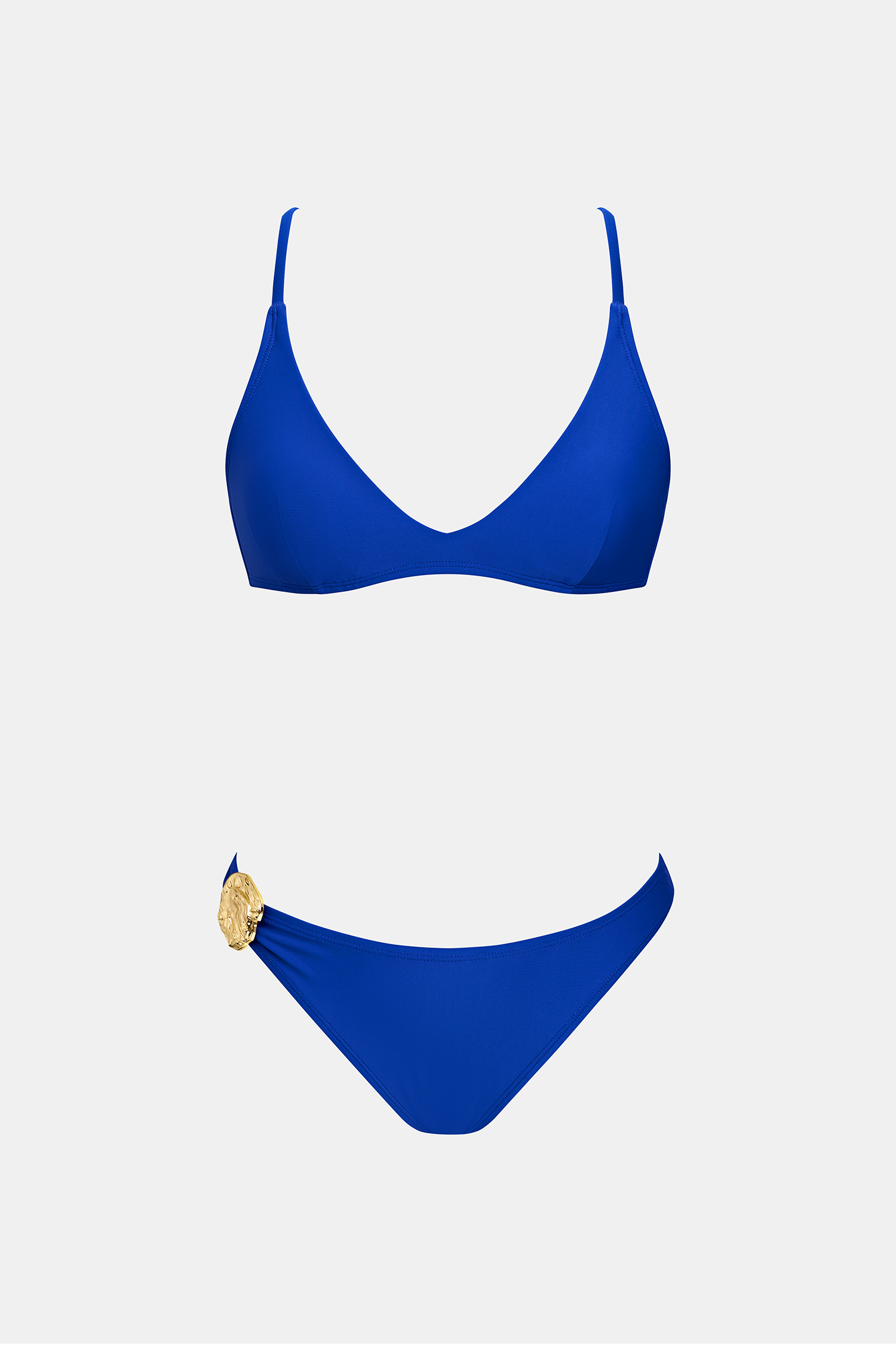 Blaues Bikini-Set mit U-Ausschnitt