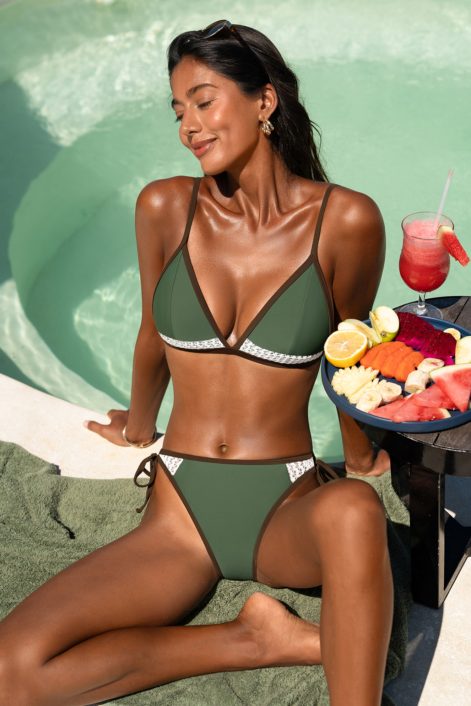 Conjunto de bikini verde Spring
